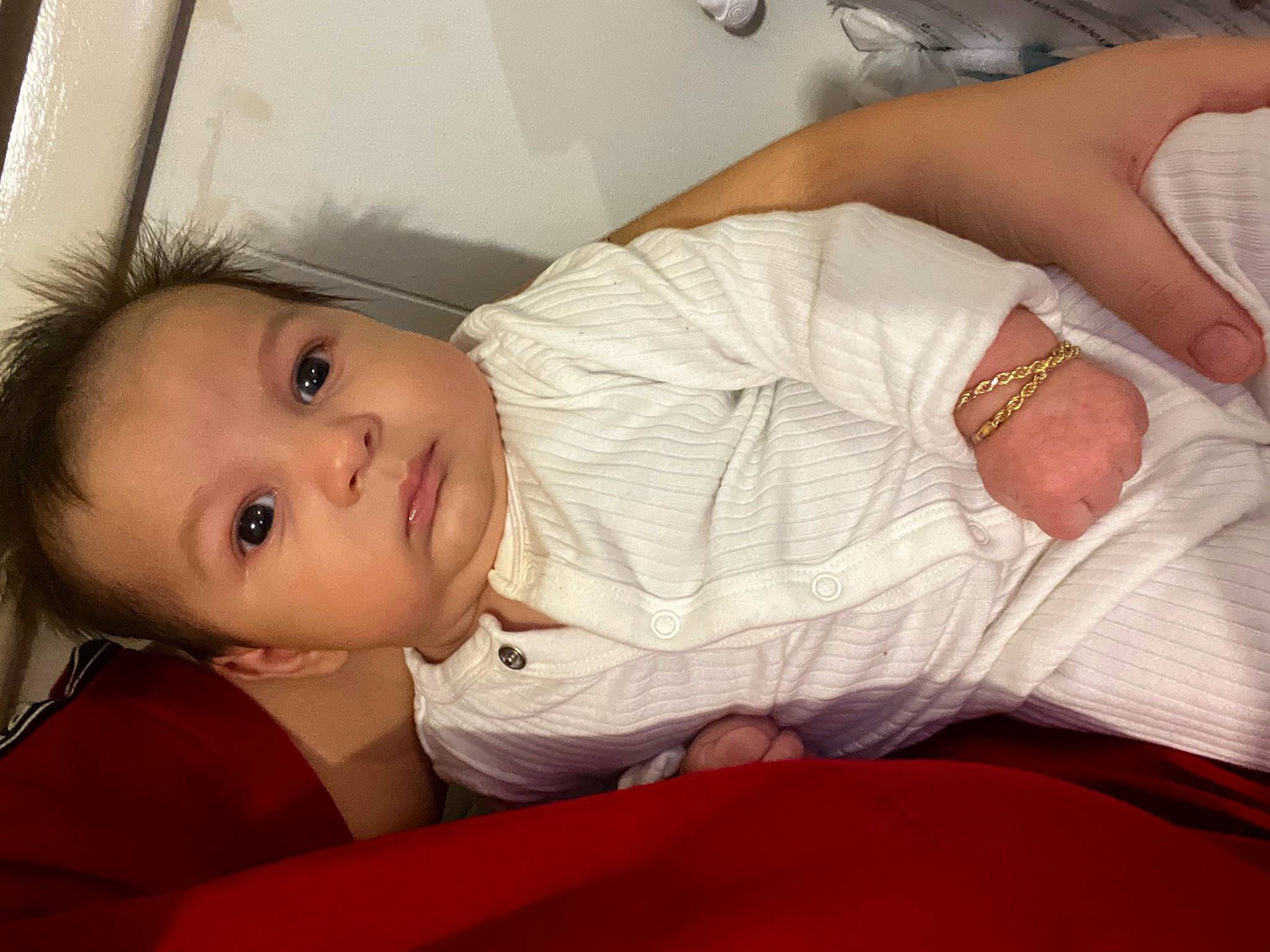 Iosua Jonathan is registered to the contest to win money with this photo: abdomen, arm, baby_toddler_clothing, carmine, cheek, chest, child, comfort, elbow, finger, human_leg, mouth, muscle, person, sitting, skin, sleeve, thigh, toddler, trunk