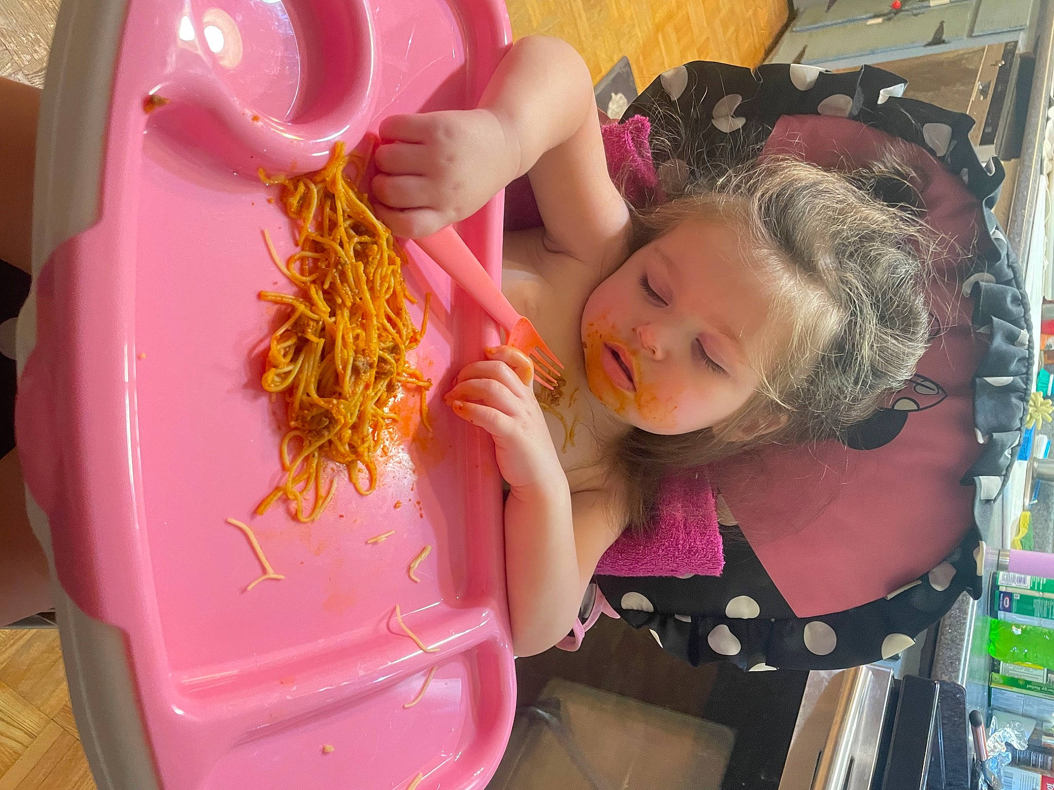 Braelynn is registered to the contest to win money with this photo: baby, baby_toddler_clothing, bathing, beauty, blond, child, comfort_food, fun, happy, magenta, party, person, pink, play, room, t_shirt, textile, toddler