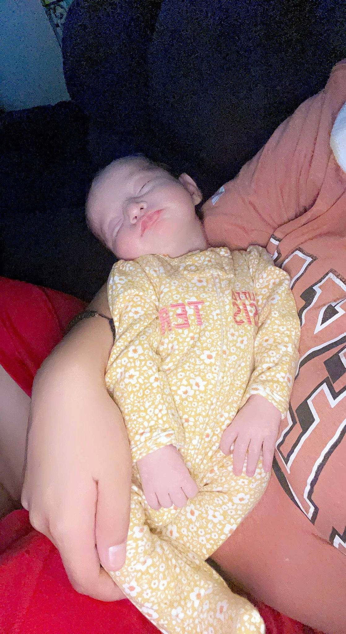 Adalyn is registered to the contest to win money with this photo: abdomen, arm, baby, baby_toddler_clothing, cheek, chest, comfort, finger, gesture, human_body, joint, mouth, person, skin, sleeve, stomach, textile, thigh, thumb, toddler