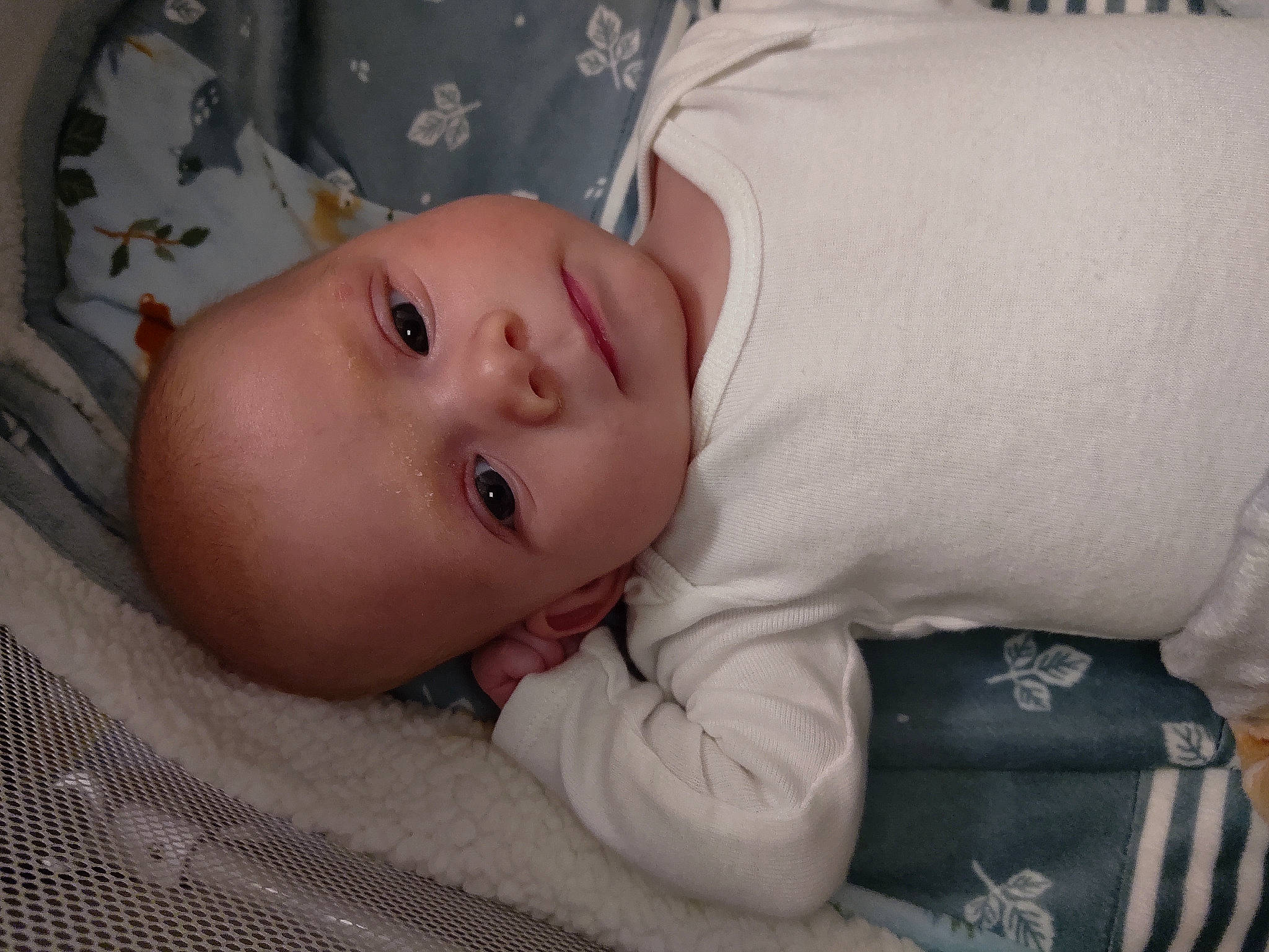 Jensen joined the competition — help win amazing prizes! baby, baby_toddler_clothing, cheek, child, comfort, flooring, iris, lip, nose, pattern, person, portrait_photography, room, sitting, skin, sleeve, toddler, wood