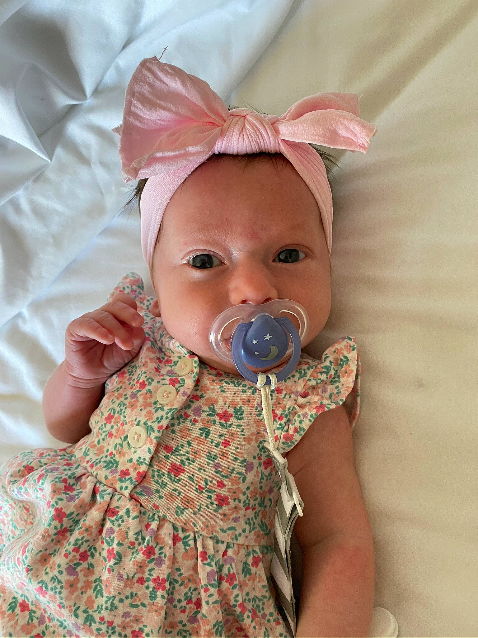 Haven is registered to the contest to win money with this photo: baby, cheek, child, ear, fawn, head, headgear, nose, person, pink, skin, toddler