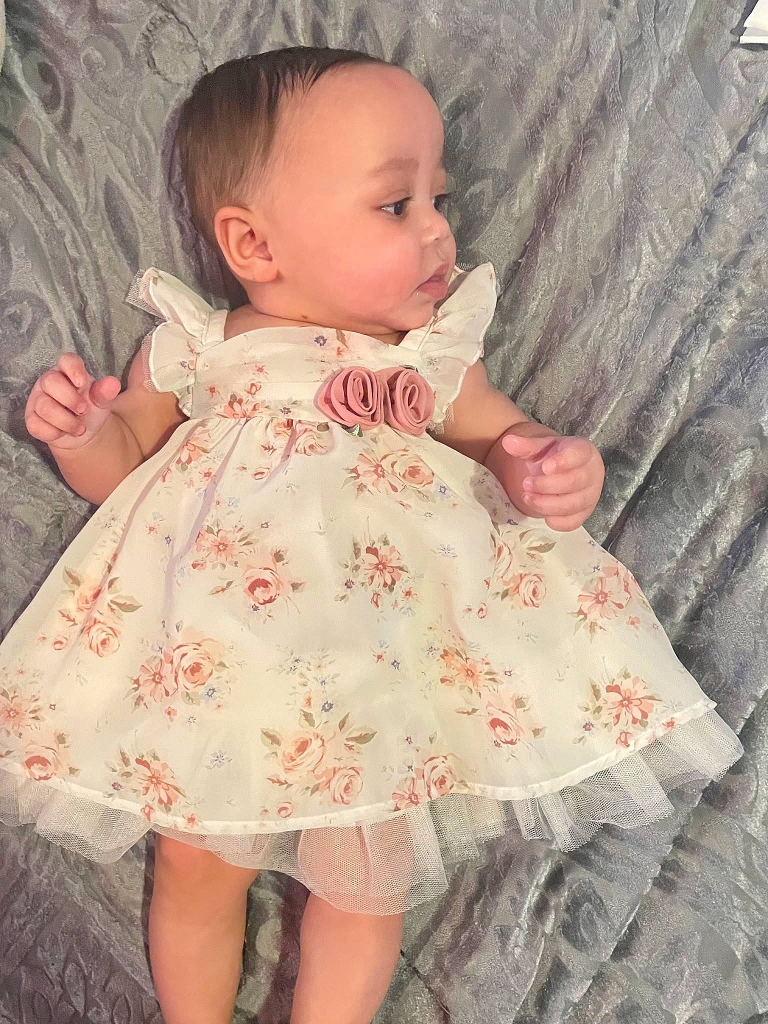 Anaya is registered to the contest to win money with this photo: baby, baby_toddler_clothing, cheek, day_dress, dress, eye, face, finger, head, human_body, iris, leg, lip, neck, one_piece_garment, person, product, shoulder, skin, sleeve