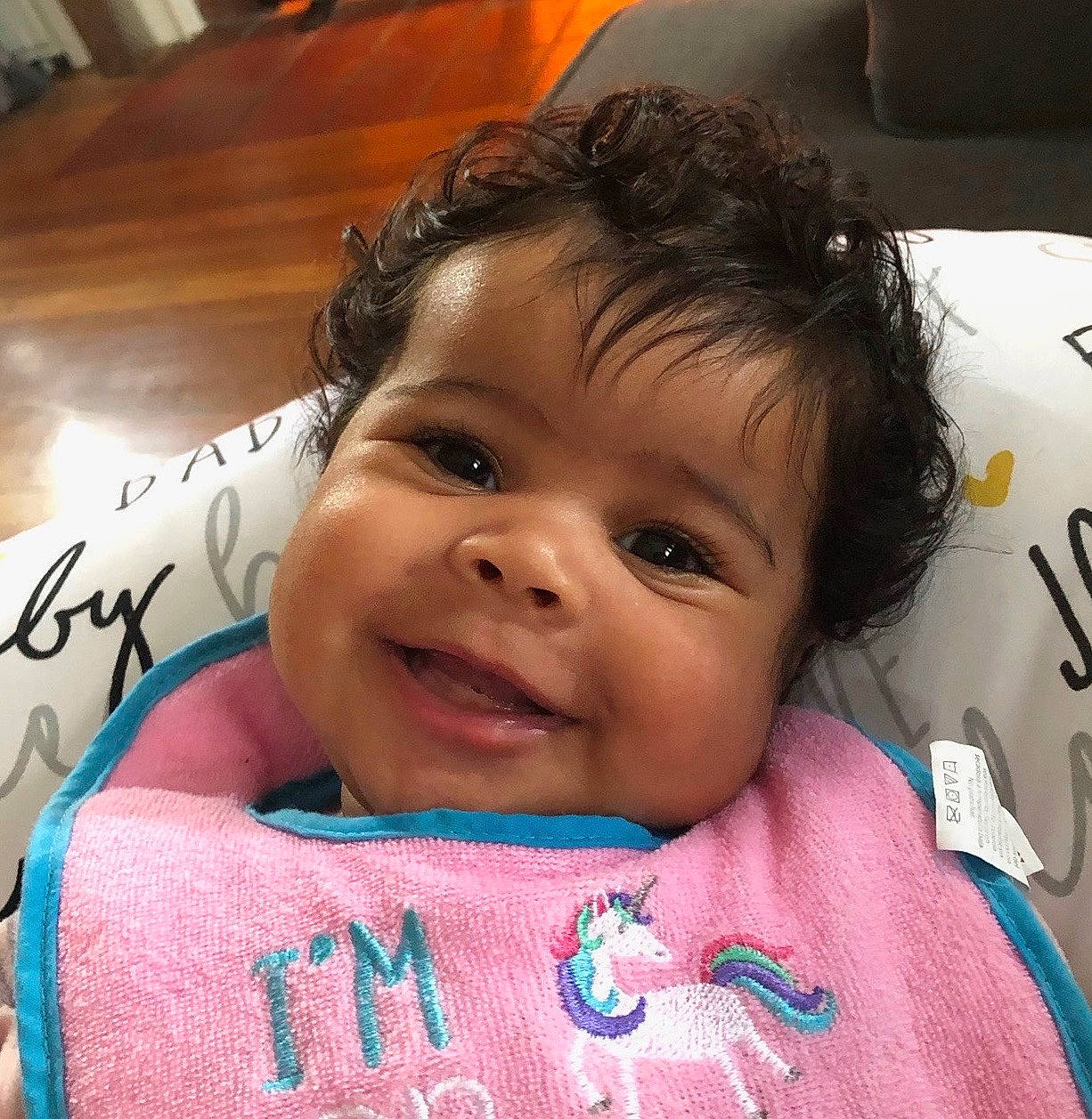 Londyn is registered to the contest to win money with this photo: baby, cheek, child, chin, cool, face, facial_expression, forehead, happy, head, joy, lip, mouth, nose, person, skin, smile, toddler