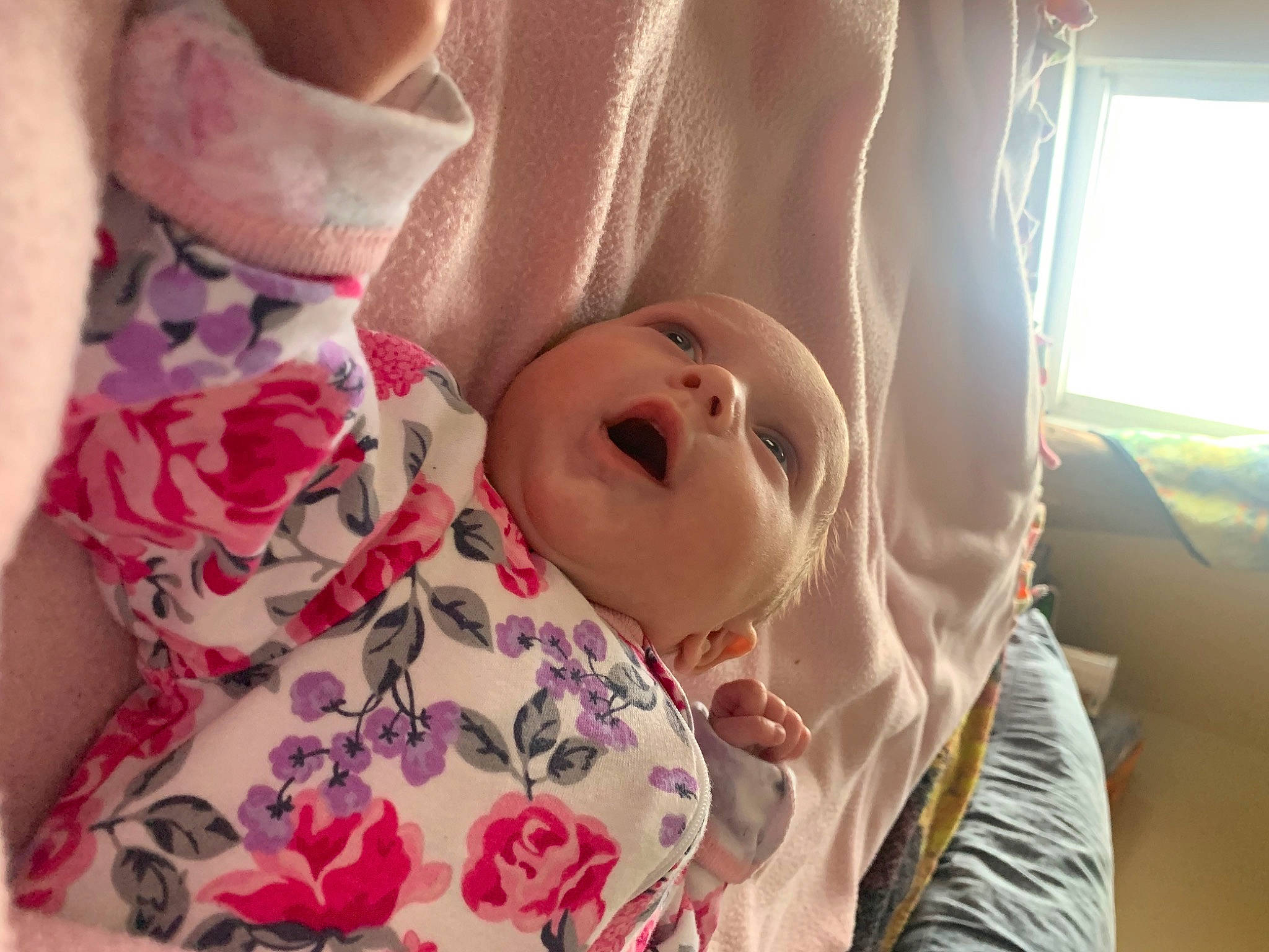 Addisyn joined the competition — help win amazing prizes! baby, baby_toddler_clothing, cheek, child, comfort, eye, finger, happy, head, headgear, iris, lip, nose, person, pink, skin, sleeve, smile, textile, toddler