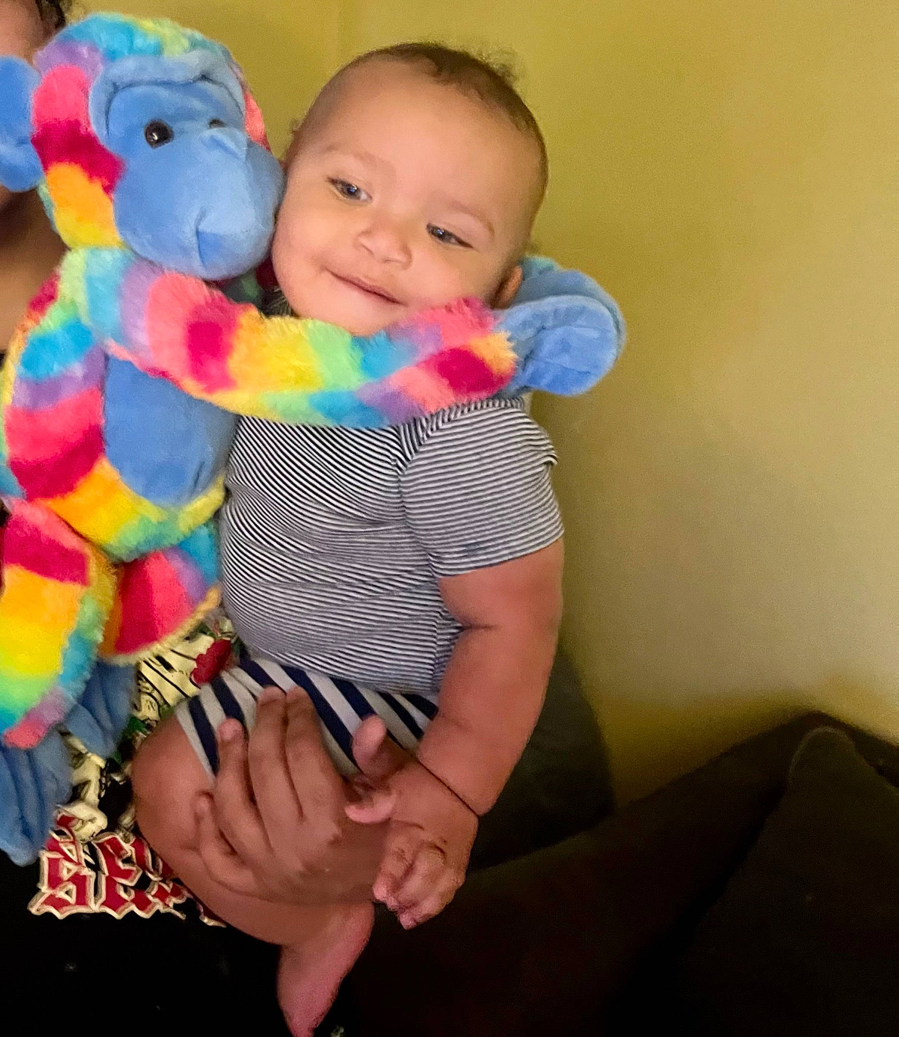 Jamal joined the competition — help win amazing prizes! arm, baby, baby_playing_with_toys, baby_toddler_clothing, cheek, comfort, eye, finger, gesture, hand, happy, head, nail, person, pink, skin, sleeve, smile, thumb, toddler