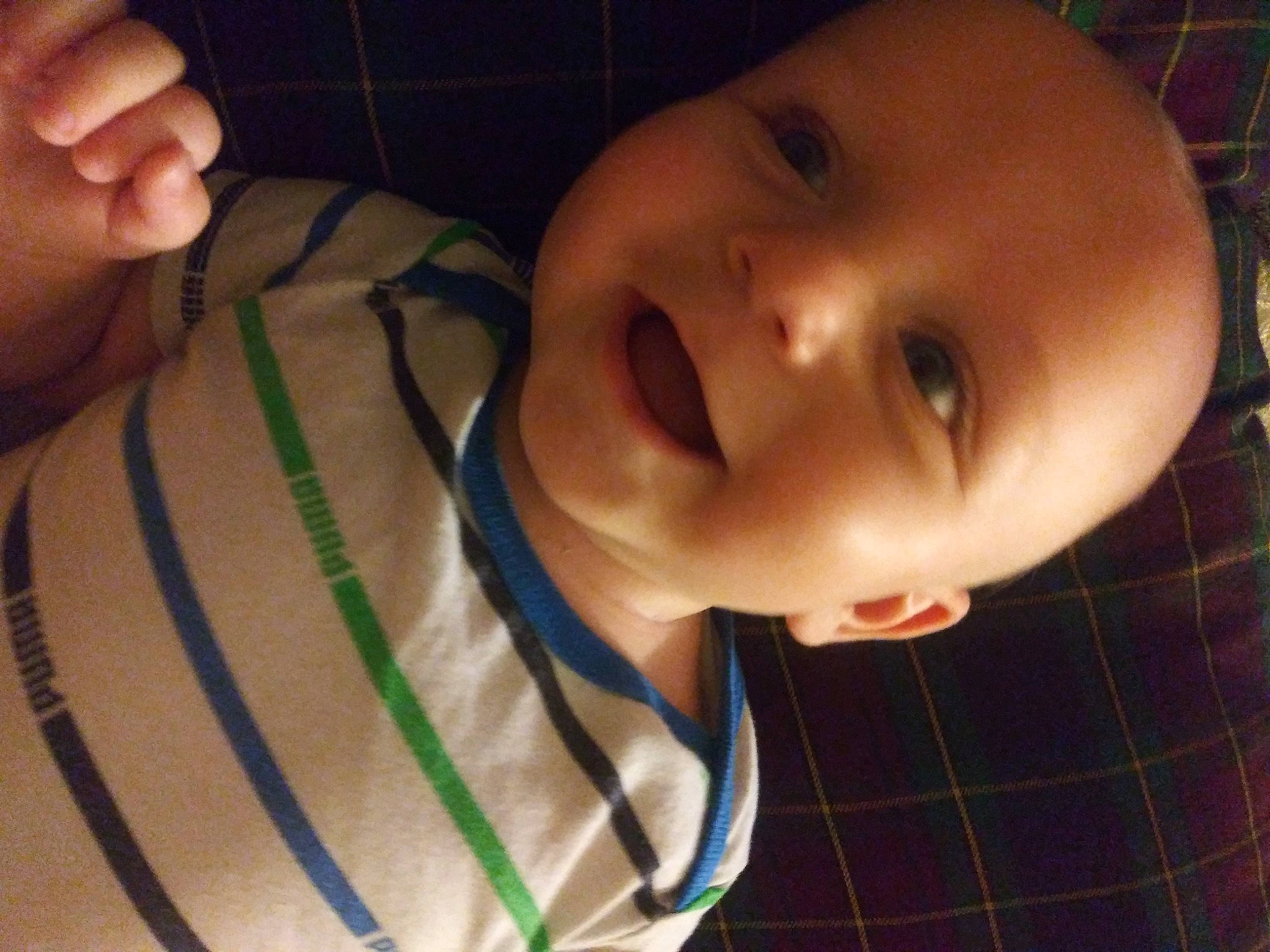 Wyatt is registered to the contest to win money with this photo: arm, baby, cheek, child, chin, cool, ear, eye, eyebrow, face, facial_expression, forehead, head, lip, mouth, nose, organ, person, skin, smile