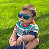Milan joined the competition — help win amazing prizes! toddler, child, sunglasses, grass, outdoor, sitting, shoe, colorful_clothing, short_hair, casual, sunny, daylight, reflection, footwear, bracelet, cute, portrait, summer, young_child, nature