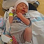 newborn, baby, hospital, medical_tube, blanket, onesie, sleeping, hat, infant, patient, hospital_wristband, foot, hand, bed, healthcare, care, rest, cute, medical, person