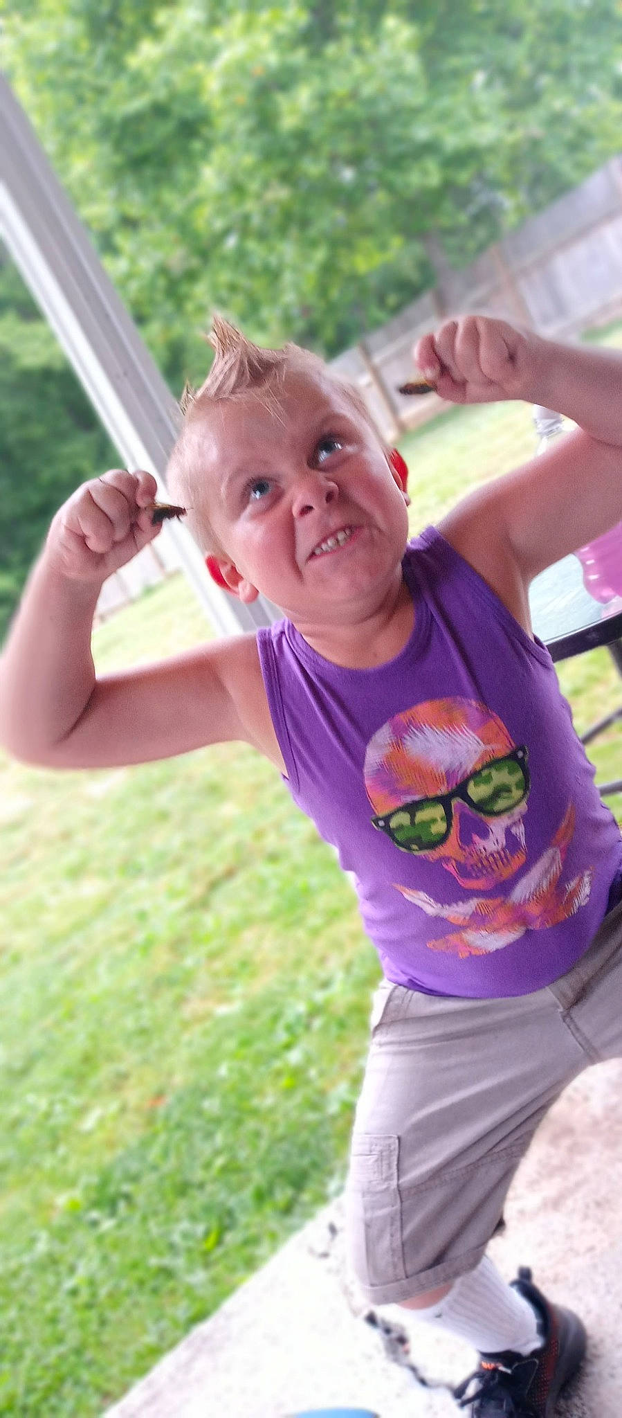 Leo joined the competition — help win amazing prizes! active_pants, anger, arm, child, fun, gesture, grass, hand, happy, joint, leisure, person, pink, recreation, shoulder, sleeve, summer, swing, thigh, thumb