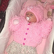 Aria is registered to the contest to win money with this photo: baby, baby_products, child, pink, product, textile, toy
