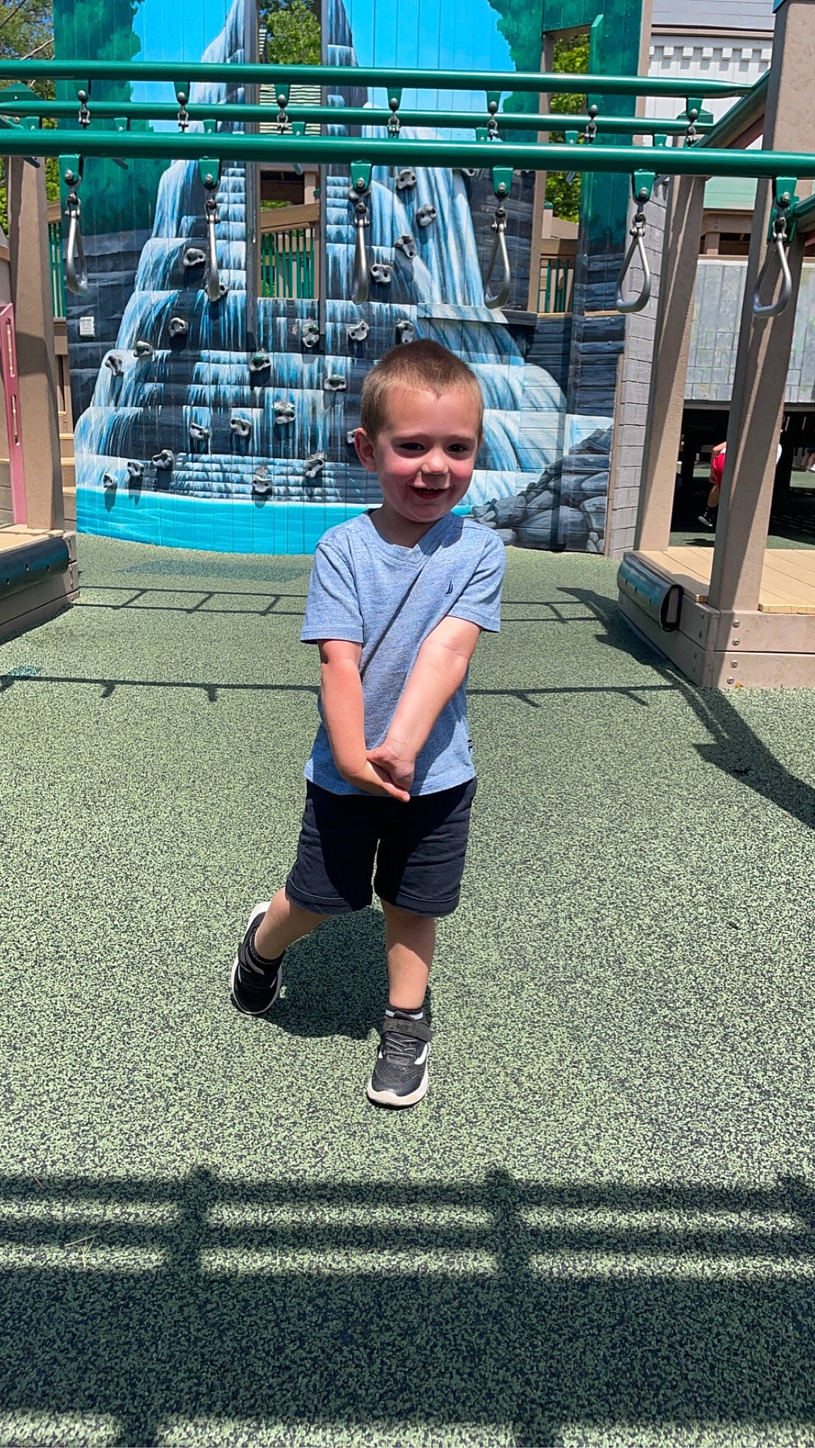 Jensen joined the competition — help win amazing prizes! asphalt, child, city, cool, electric_blue, flooring, fun, grass, happy, human_leg, joy, leisure, pedestrian, person, play, recreation, road_surface, shorts, sleeve, t_shirt