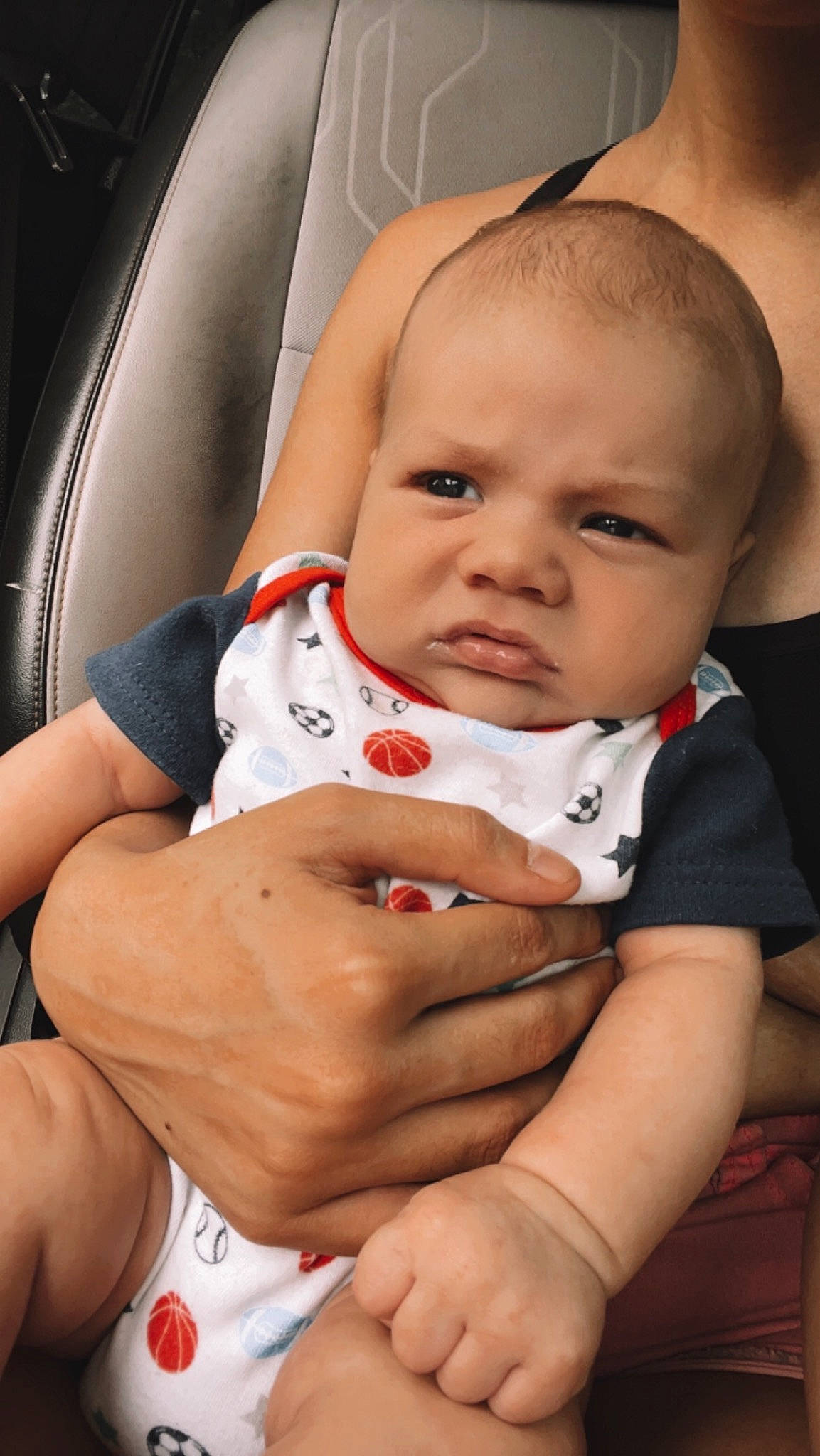 Logan joined the competition — help win amazing prizes! baby, baby_toddler_clothing, cheek, child, comfort, eyebrow, eyelash, facial_expression, finger, flash_photography, gesture, hand, happy, lip, mouth, nail, nose, person, skin, thumb