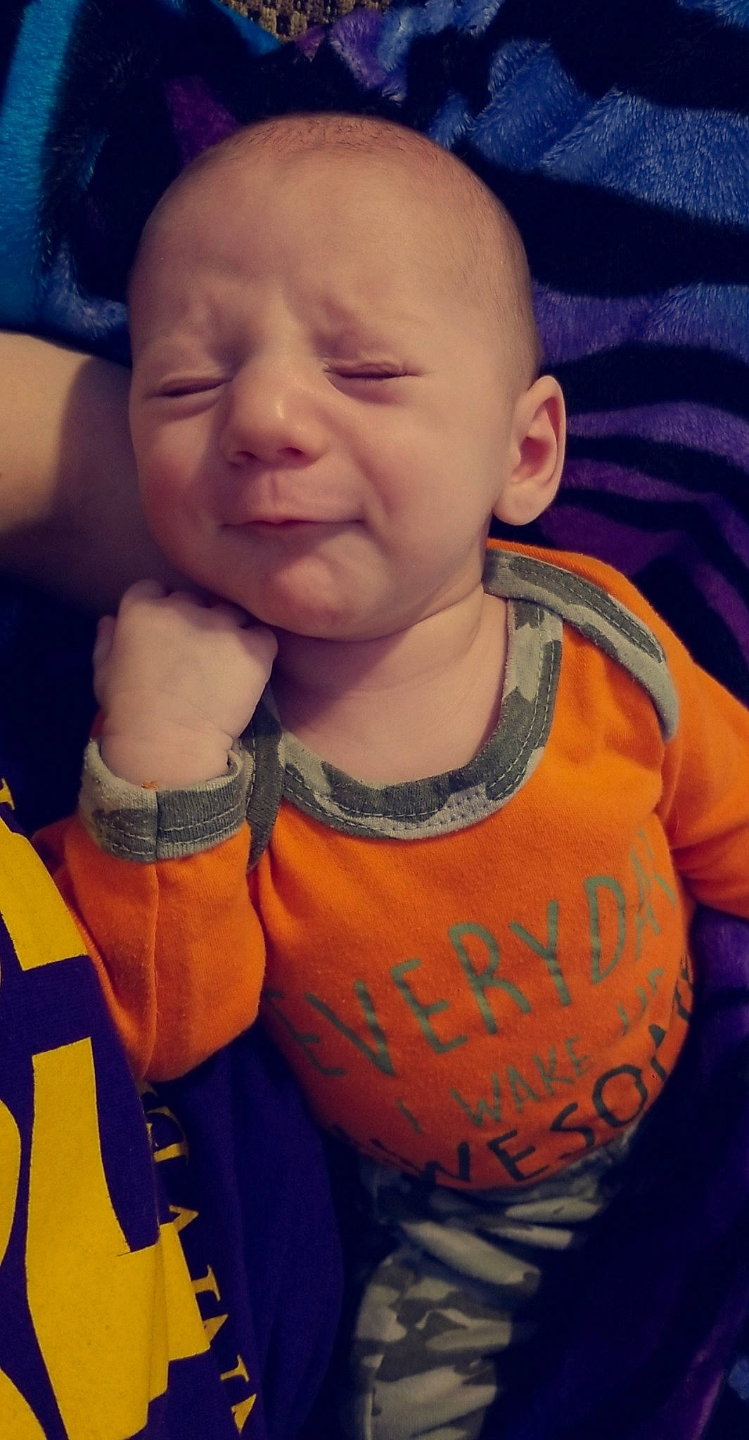 Wesley is registered to the contest to win money with this photo: baby, cheek, child, chin, cool, ear, eye, face, facial_expression, forehead, fun, happy, head, laugh, lip, mouth, nose, person, skin, smile