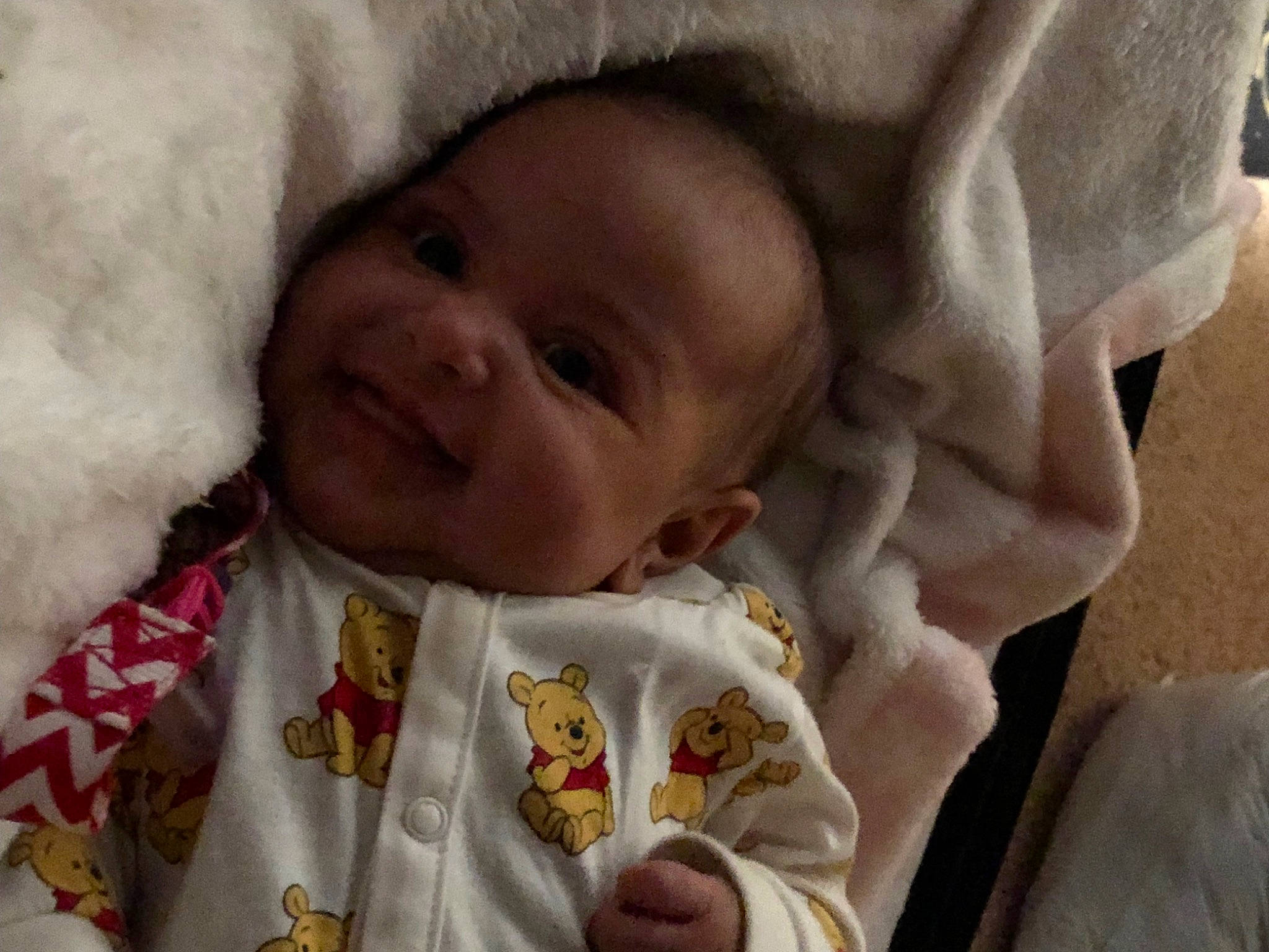 Sierra joined the competition — help win amazing prizes! baby, baby_toddler_clothing, cheek, child, chin, comfort, eye, eyebrow, face, facial_expression, happy, head, joy, linens, lip, nose, outerwear, person, skin, smile