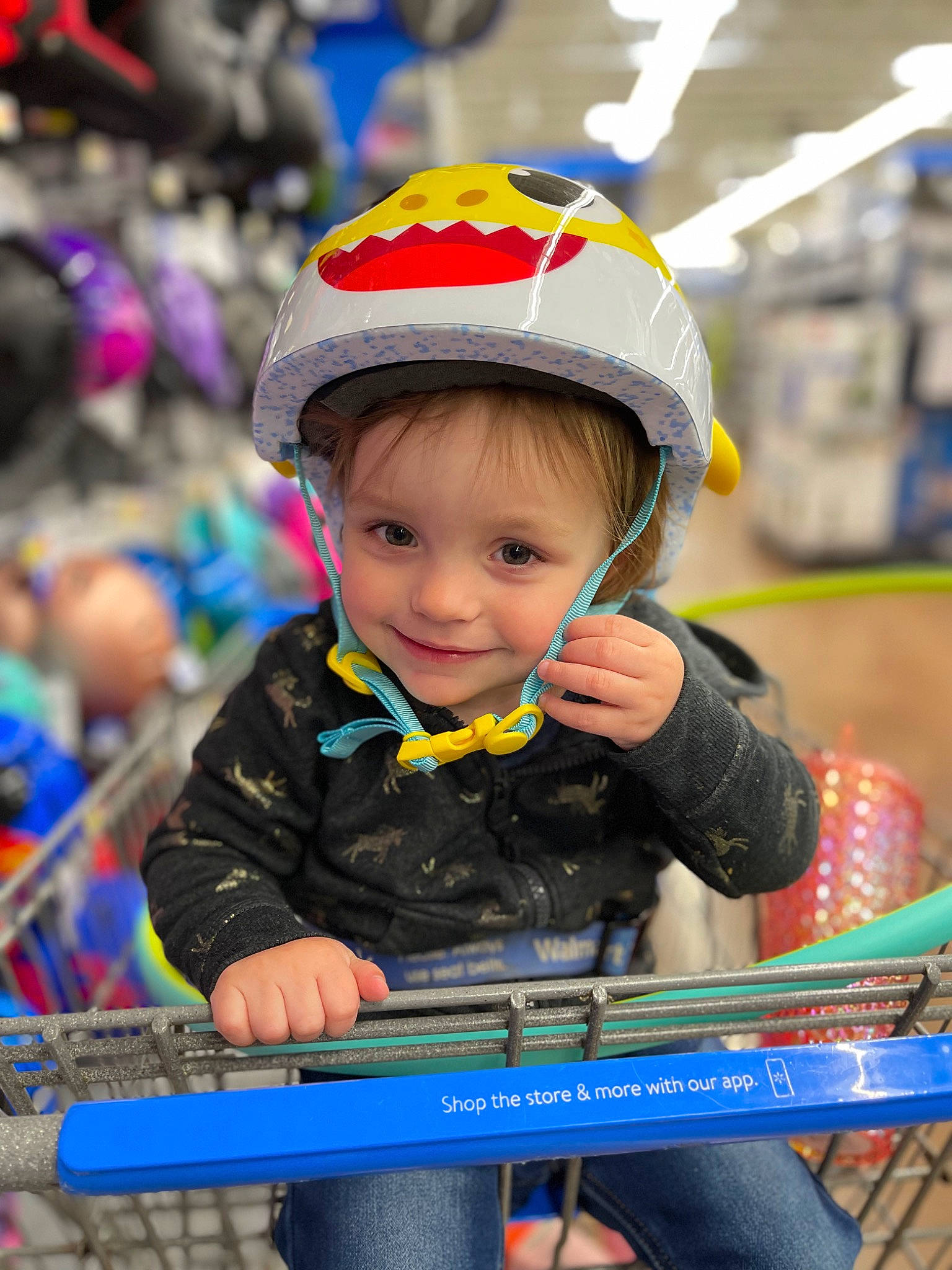 Mackenzie joined the competition — help win amazing prizes! baby, baseball_cap, cap, child, city, costume, electric_blue, event, eye, fun, happy, helmet, jacket, joy, leisure, person, personal_protective_equipment, play, recreation, smile