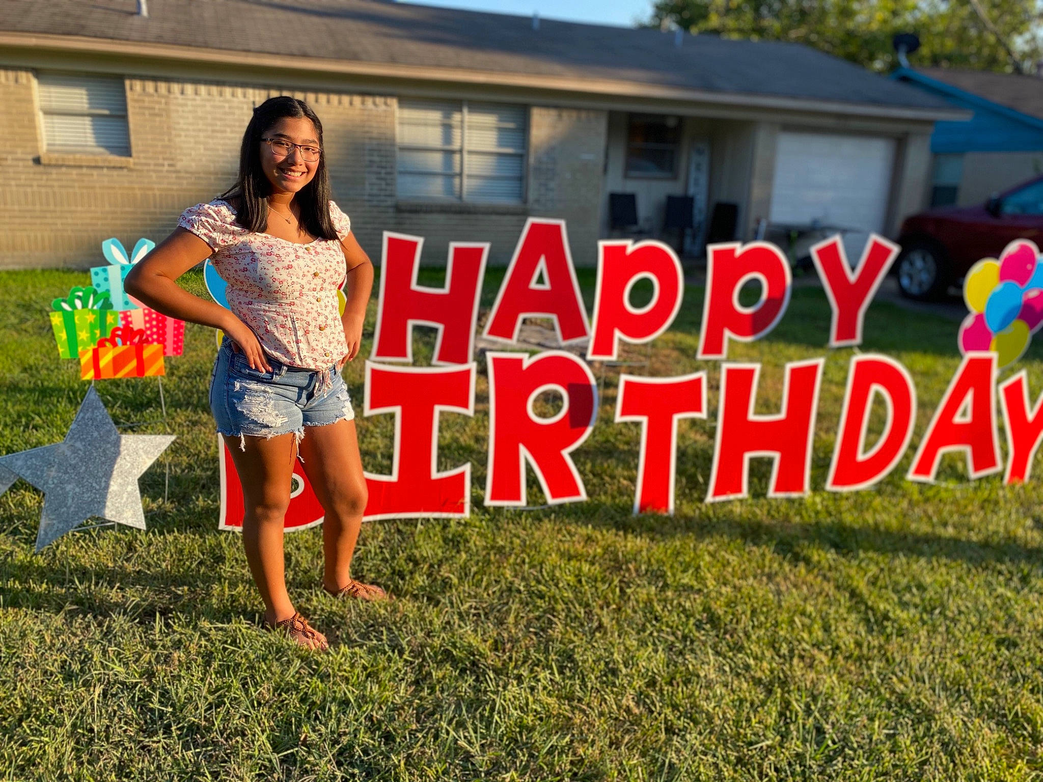 Janelle joined the competition — help win amazing prizes! advertising, event, eyewear, font, fun, grass, grassland, happy, human_leg, joy, landscape, lawn, leisure, logo, person, plant, recreation, smile, t_shirt, team