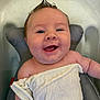 Ronin joined the competition — help win amazing prizes! baby, bath, child, clean, cute, face, hair, happy, indoors, infant, mohawk, person, playful, relaxing, skin, smiling, support_pillow, towel, water, wrapping