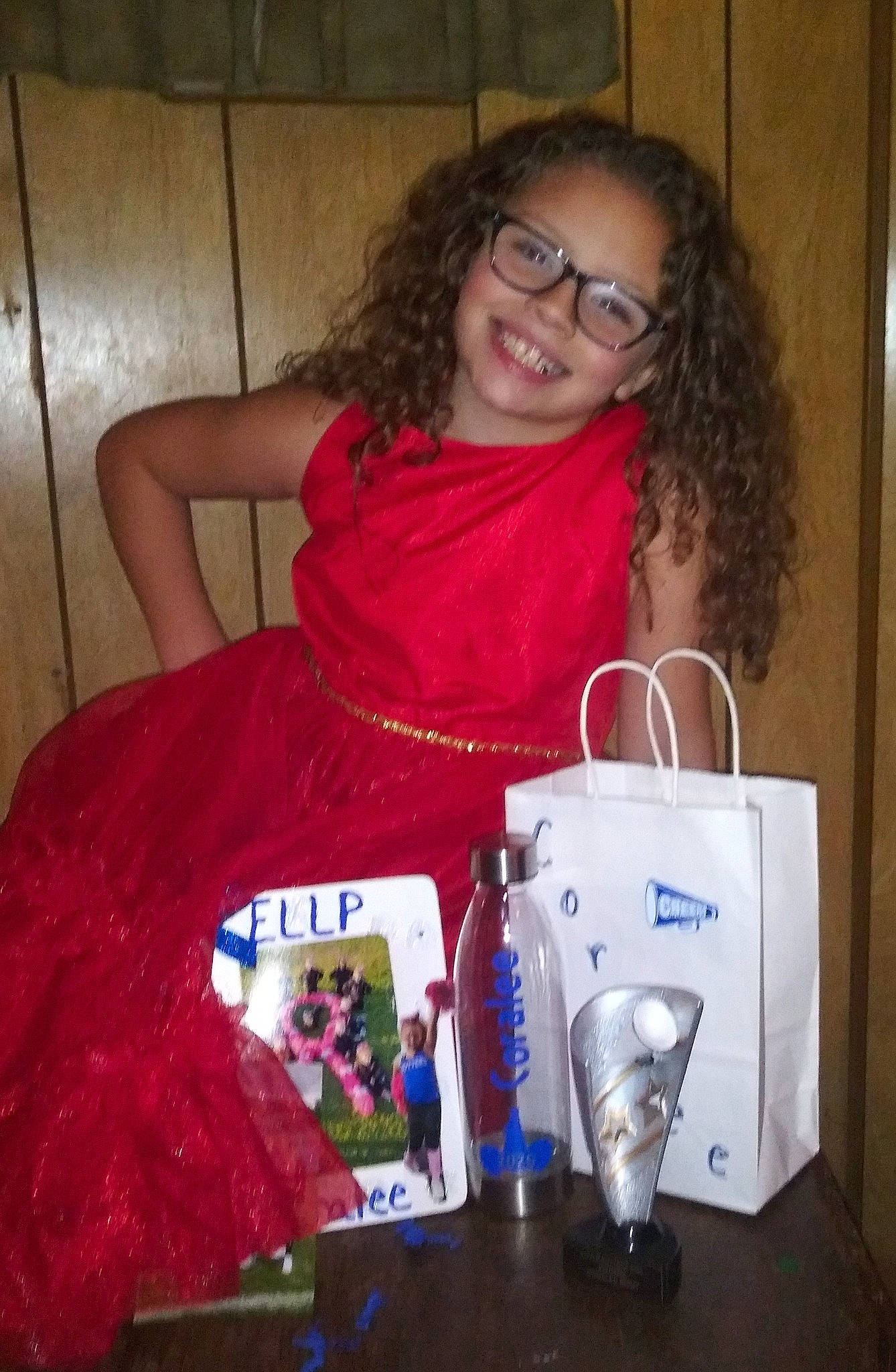 Coralee is registered to the contest to win money with this photo: blender, child, dress, drink, drinkware, event, eyewear, food_processor, fun, home_appliance, household_supply, joy, kitchen_appliance, machine, person, plastic, plastic_bottle, room, science, smile