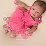 baby, infant, pink_dress, lying_down, cute, portrait, child, young, baby_girl, studio_photo, watermark, stock_photo, background, curious, small_hands, small_feet, indoors, soft_lighting, isolated, people
