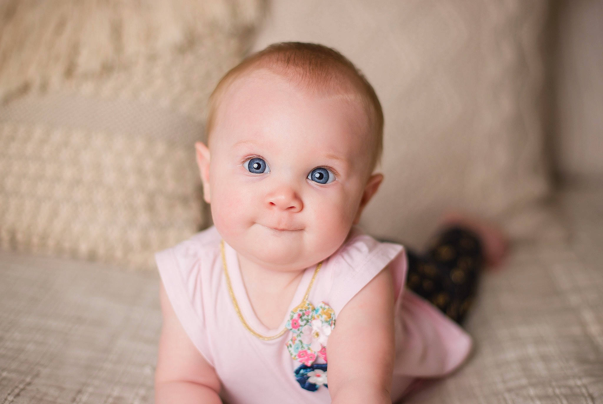 Raegan joined the competition — help win amazing prizes! baby, cheek, child, ear, eye, face, head, iris, lip, mouth, nose, person, photograph, photography, pink, portrait_photography, skin, smile, toddler
