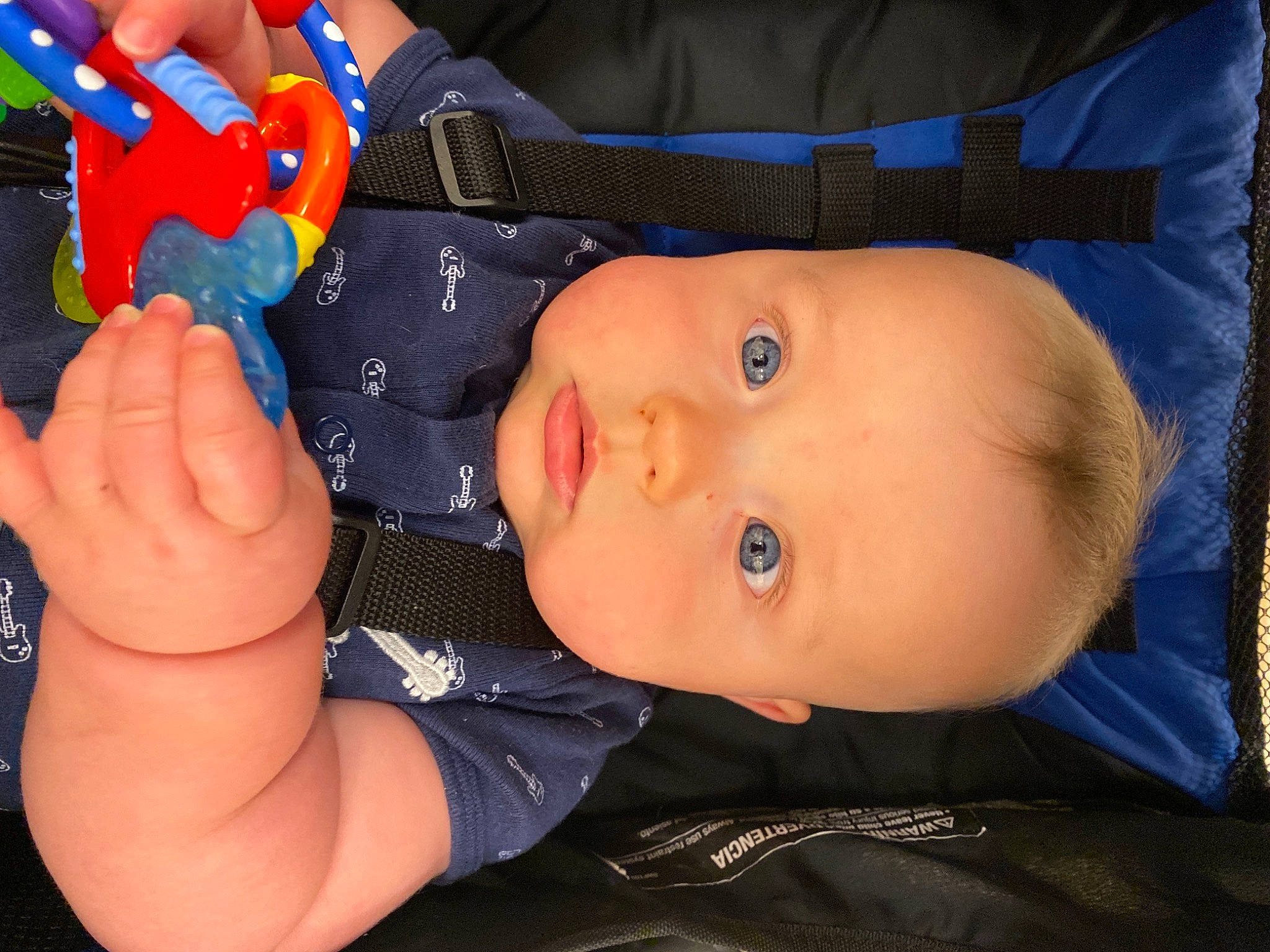 Dominique is registered to the contest to win money with this photo: baby, baby_products, baby_toddler_clothing, blue, cheek, child, electric_blue, eyebrow, eyelash, finger, fun, gesture, hand, iris, nail, nose, person, plastic, skin, thumb