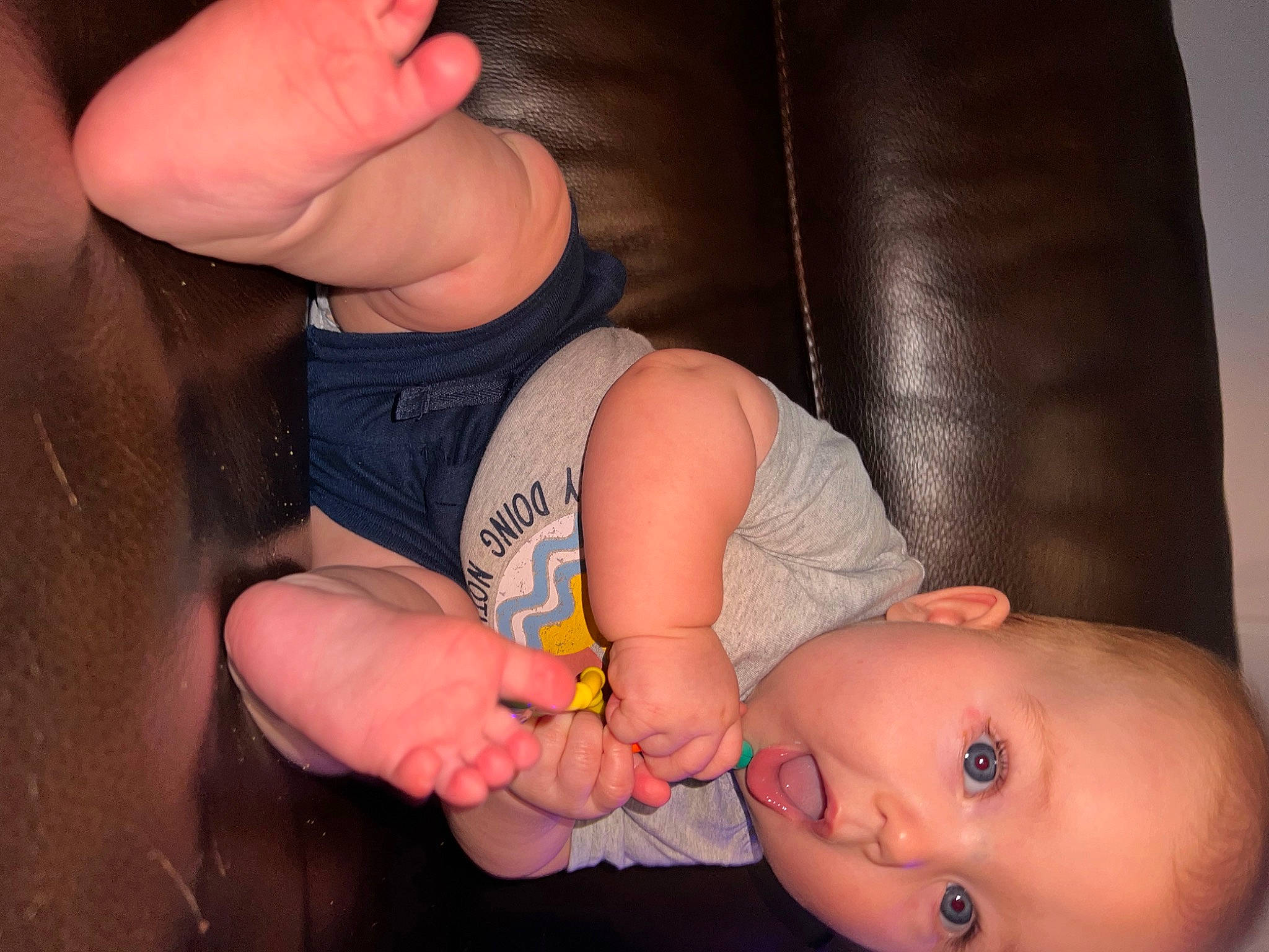 Benton is registered to the contest to win money with this photo: arm, cheek, ear, eye, eyebrow, finger, hair, hand, head, human_body, joint, leg, mouth, muscle, neck, nose, orange, person, product, skin