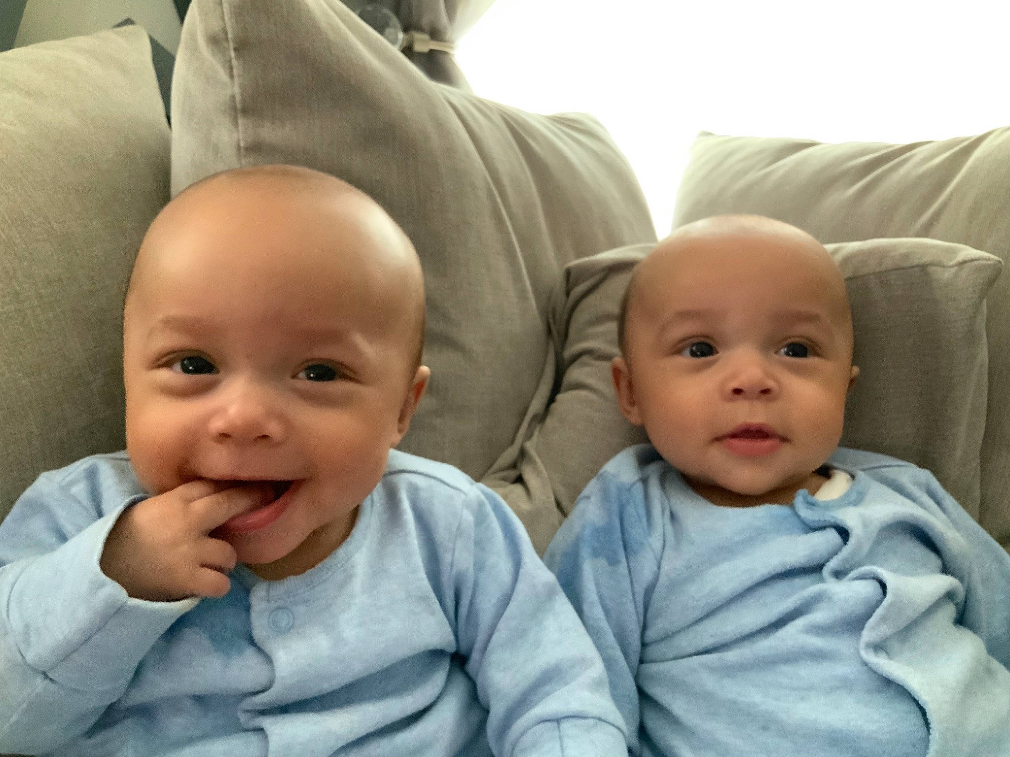 Lestergreentwins is registered to the contest to win money with this photo: baby, baby_making_funny_faces, cheek, child, ear, electronic_device, eye, face, facial_expression, gesture, happy, head, joy, lip, mouth, nose, people, person, sibling, skin