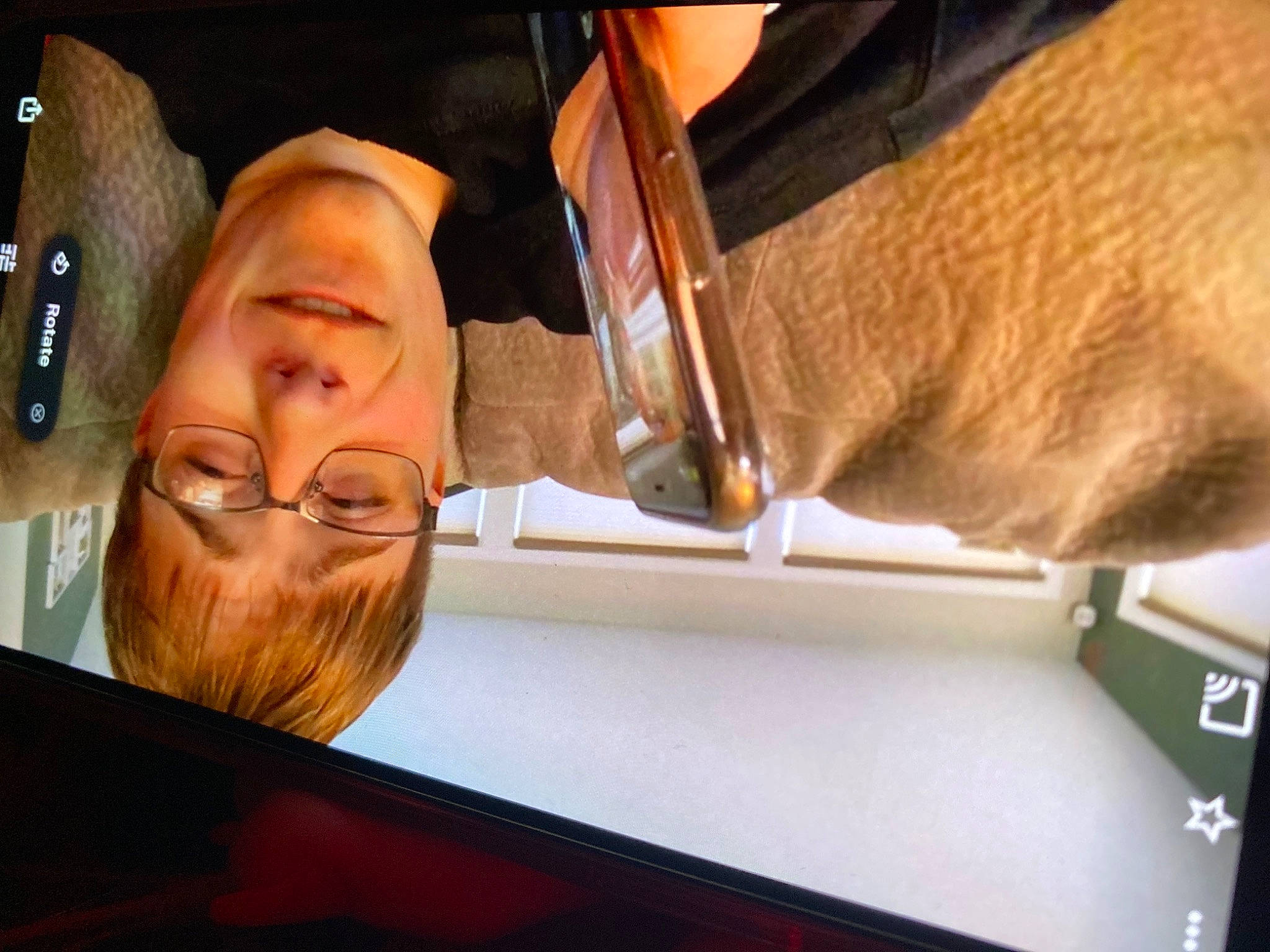 Ethan And Jaylie is registered to the contest to win money with this photo: beard, eyewear, facial_hair, fun, fur, glasses, hat, jaw, mammal, mouth, nose, person, room, selfie, smile, vertebrate, vision_care, window, wood