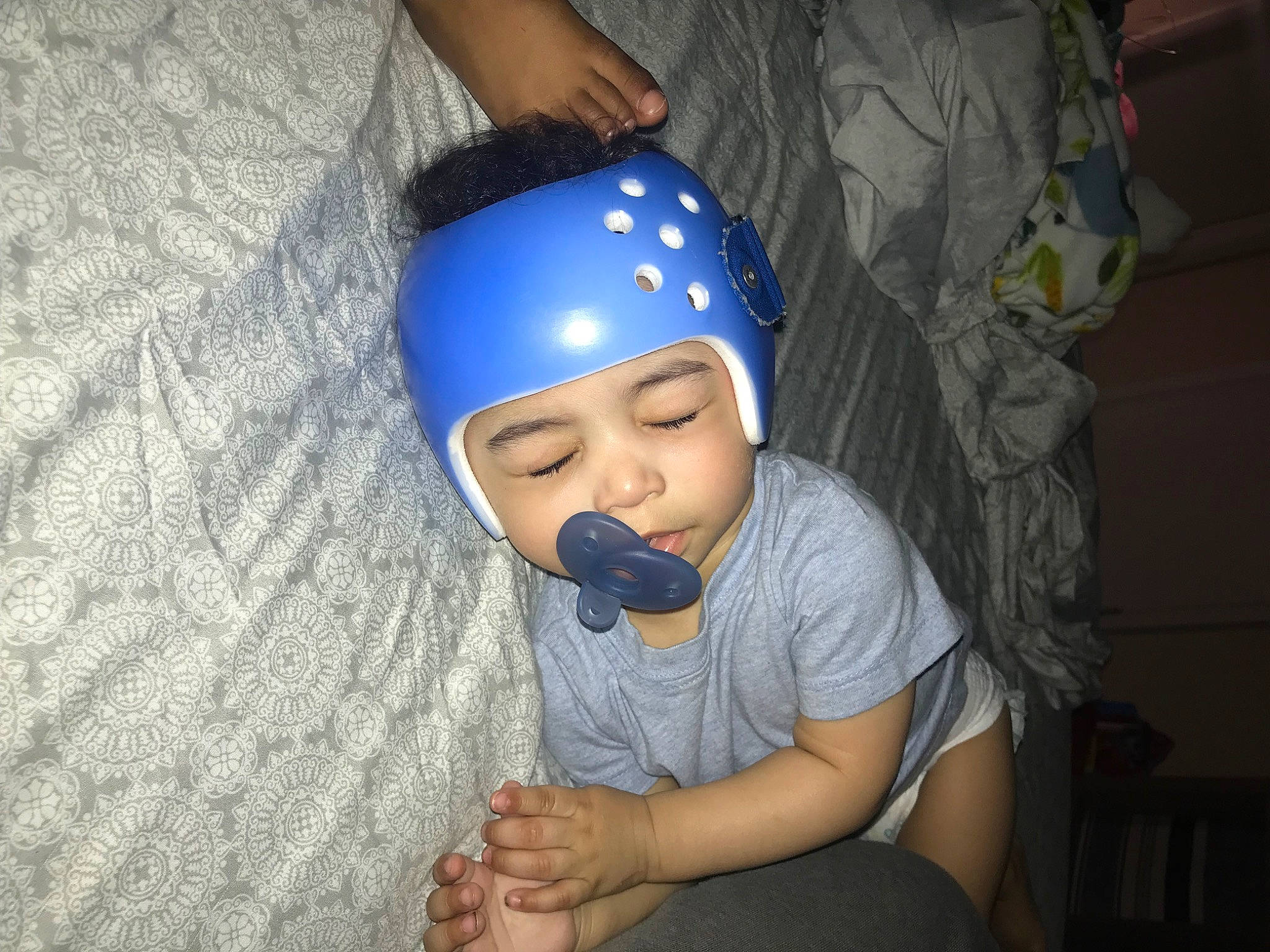Izaiah joined the competition — help win amazing prizes! baby_toddler_clothing, baseball_cap, beanie, cap, child, costume, electric_blue, fashion_accessory, fun, glove, headgear, headwear, helmet, paint, pattern, person, personal_protective_equipment, recreation, room, sports_gear