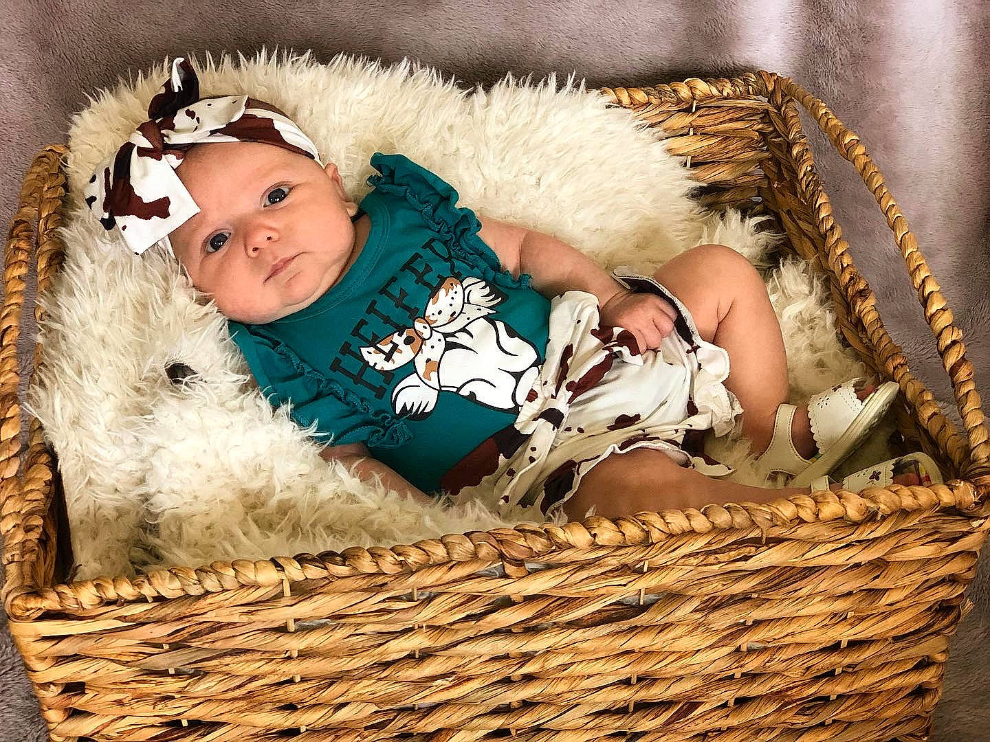 Blakely joined the competition — help win amazing prizes! baby, baby_toddler_clothing, basket, child, costume_hat, event, fashion_accessory, fur, grass, happy, hat, headband, headwear, home_accessories, people_in_nature, person, photograph, portrait_photography, sitting, storage_basket