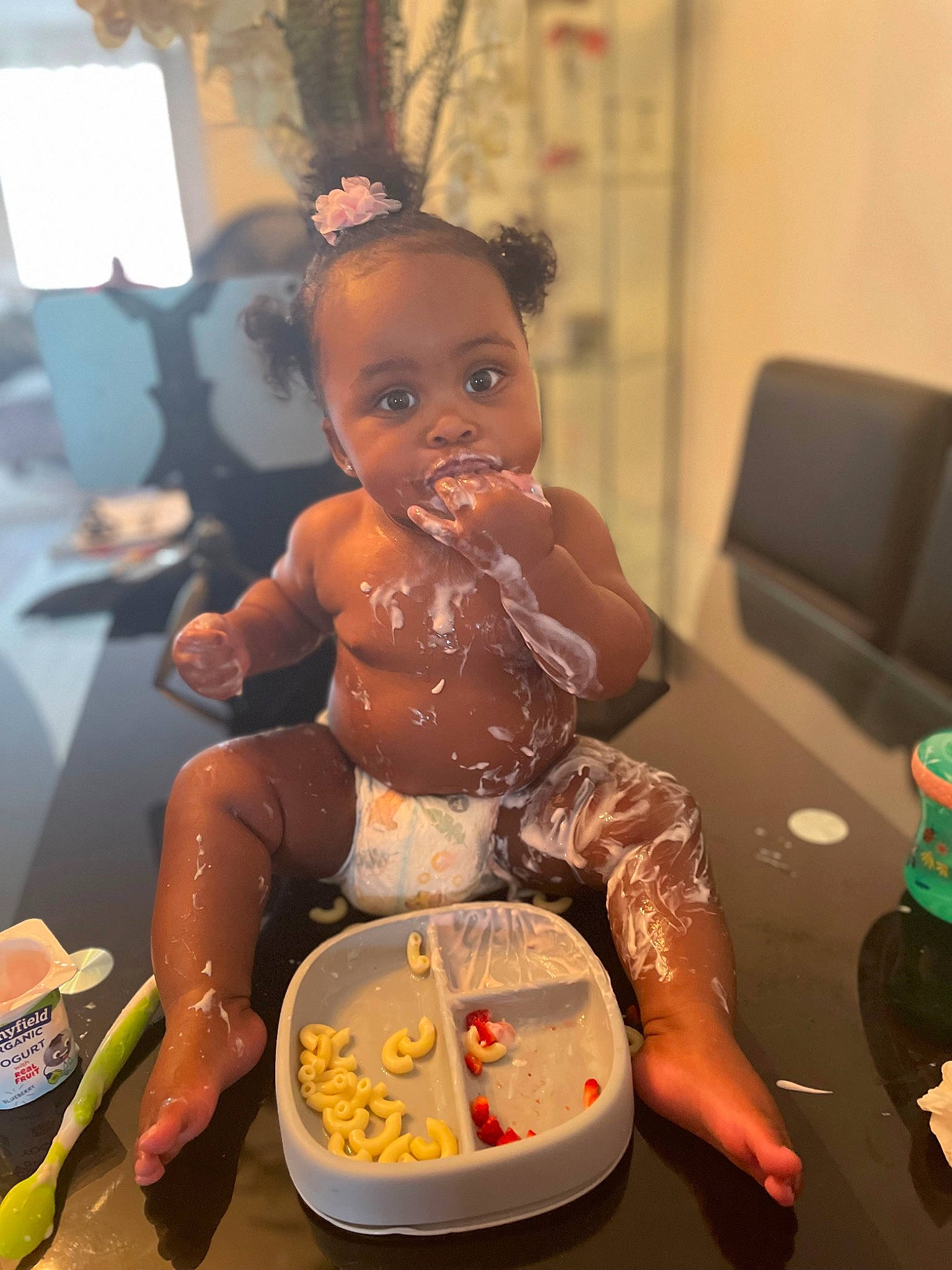 Novah is registered to the contest to win money with this photo: abdomen, baby, baby_products, bathing, chair, child, doll, event, flooring, fun, happy, nail, party, person, room, sandal, sitting, skin, sweetness, toddler