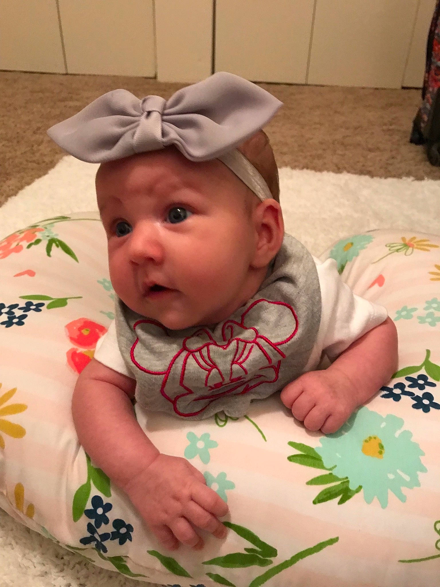 Natalya joined the competition — help win amazing prizes! baby, baby_toddler_clothing, child, headwear, person, play, skin, toddler, tummy_time