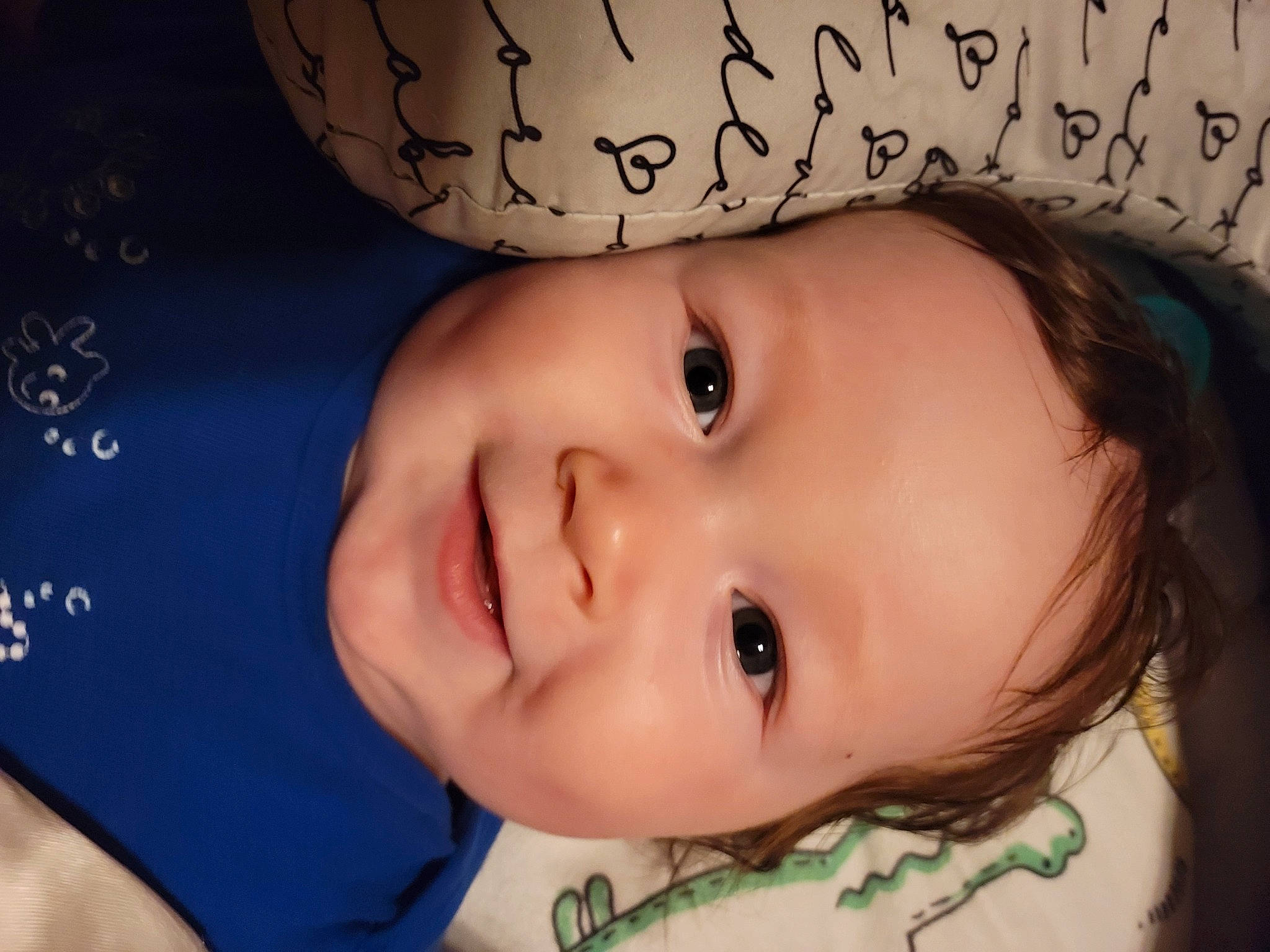 Jacob is registered to the contest to win money with this photo: baby, baby_toddler_clothing, cheek, child, chin, eyebrow, eyelash, facial_expression, fashion_accessory, fun, hairstyle, happy, iris, lip, nose, pattern, person, portrait_photography, skin, smile