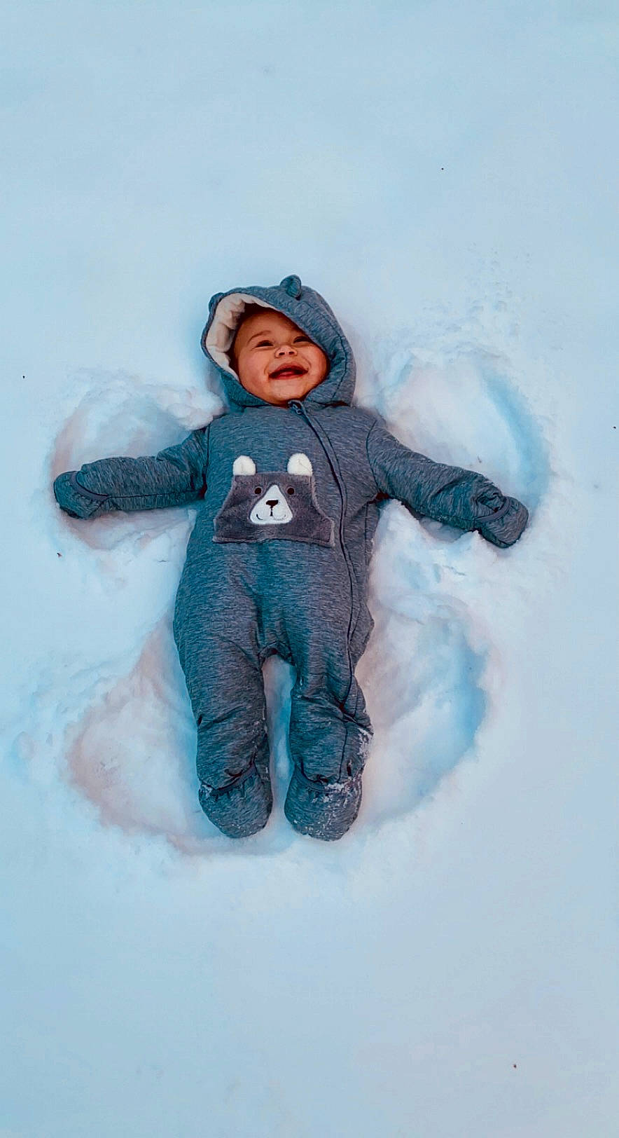 Donte is registered to the contest to win money with this photo: azure, baby_toddler_clothing, electric_blue, face, fictional_character, freezing, fun, fur, gesture, glove, happy, headwear, hood, jacket, outerwear, person, personal_protective_equipment, playing_in_the_snow, sleeve, snow