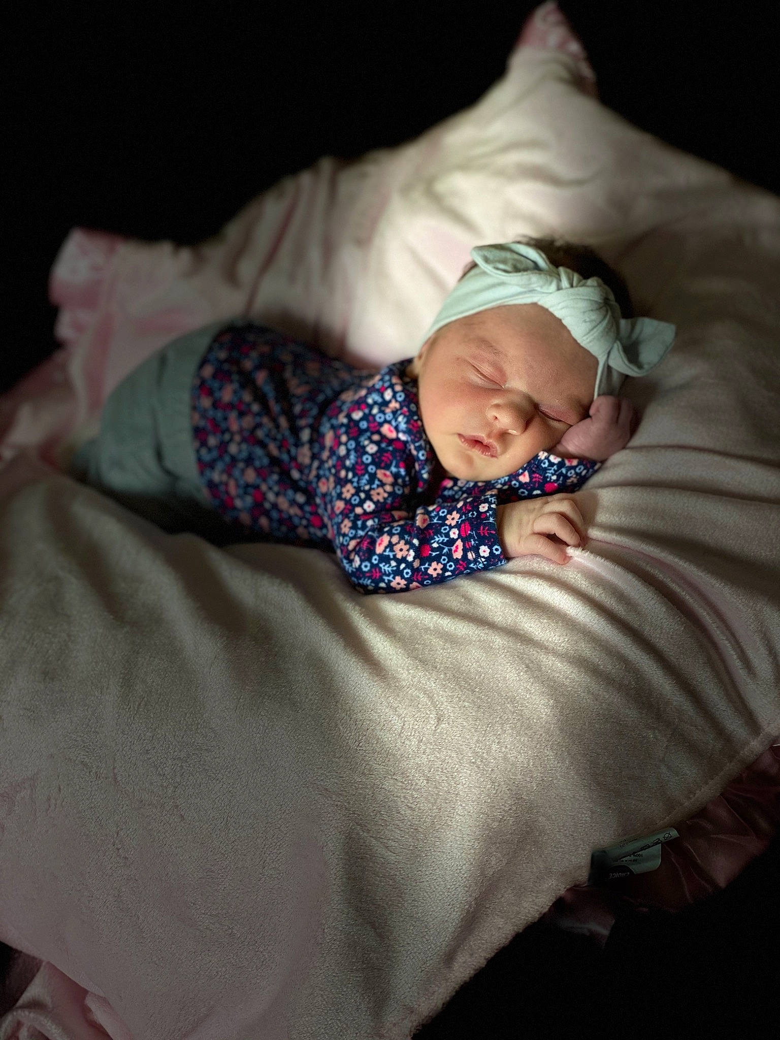 Haisley is registered to the contest to win money with this photo: baby, baby_sleeping, bedding, bedtime, child, comfort, furniture, headwear, linens, nap, person, sleep, textile, toddler