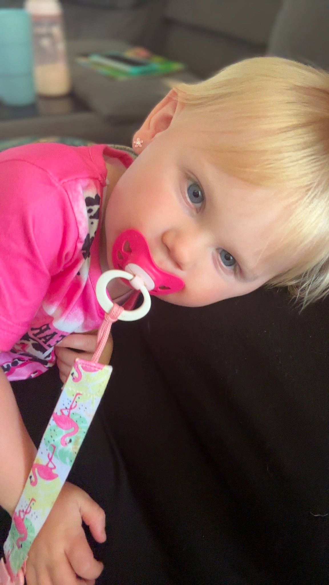 Tennessie Rae joined the competition — help win amazing prizes! baby, baby_products, baby_toddler_clothing, cheek, child, cone, ear, eyelash, fashion_accessory, fun, happy, lip, magenta, nail, person, pink, play, skin, smile, sweetness