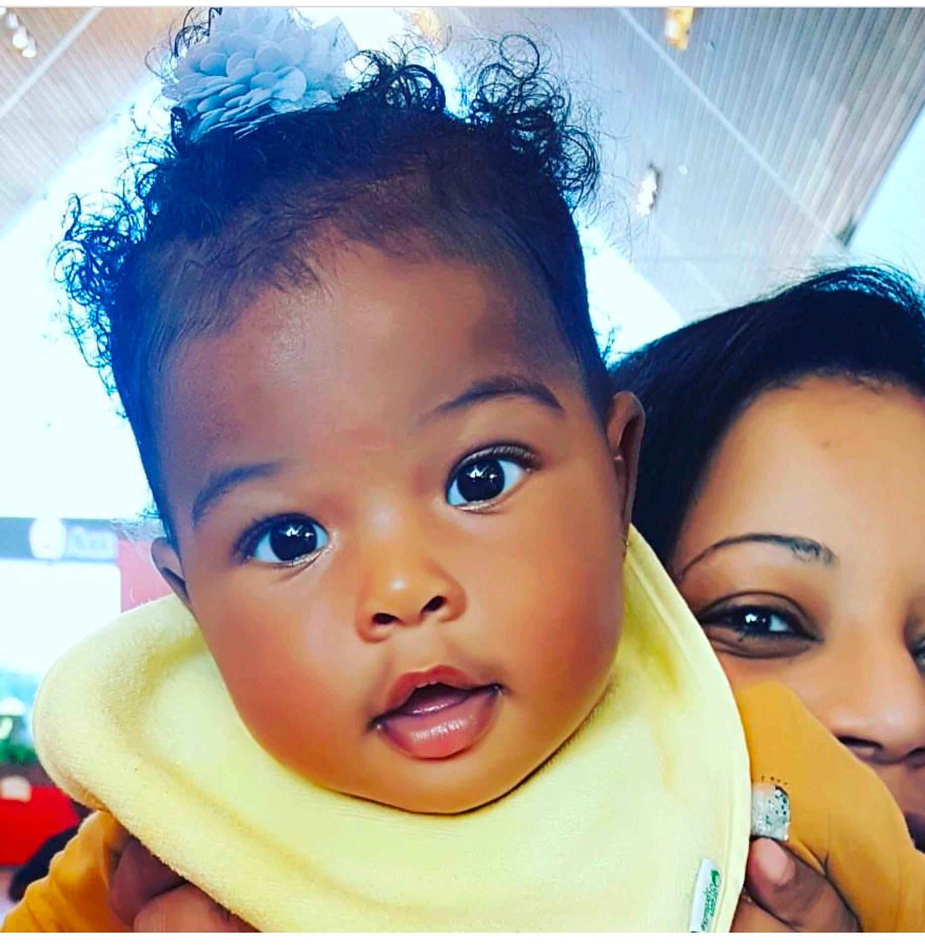 Harper joined the competition — help win amazing prizes! beauty, black_hair, cheek, child, chin, close_up, ear, eye, eyebrow, face, forehead, girl, head, infant, lip, mouth, nose, person, skin, smile