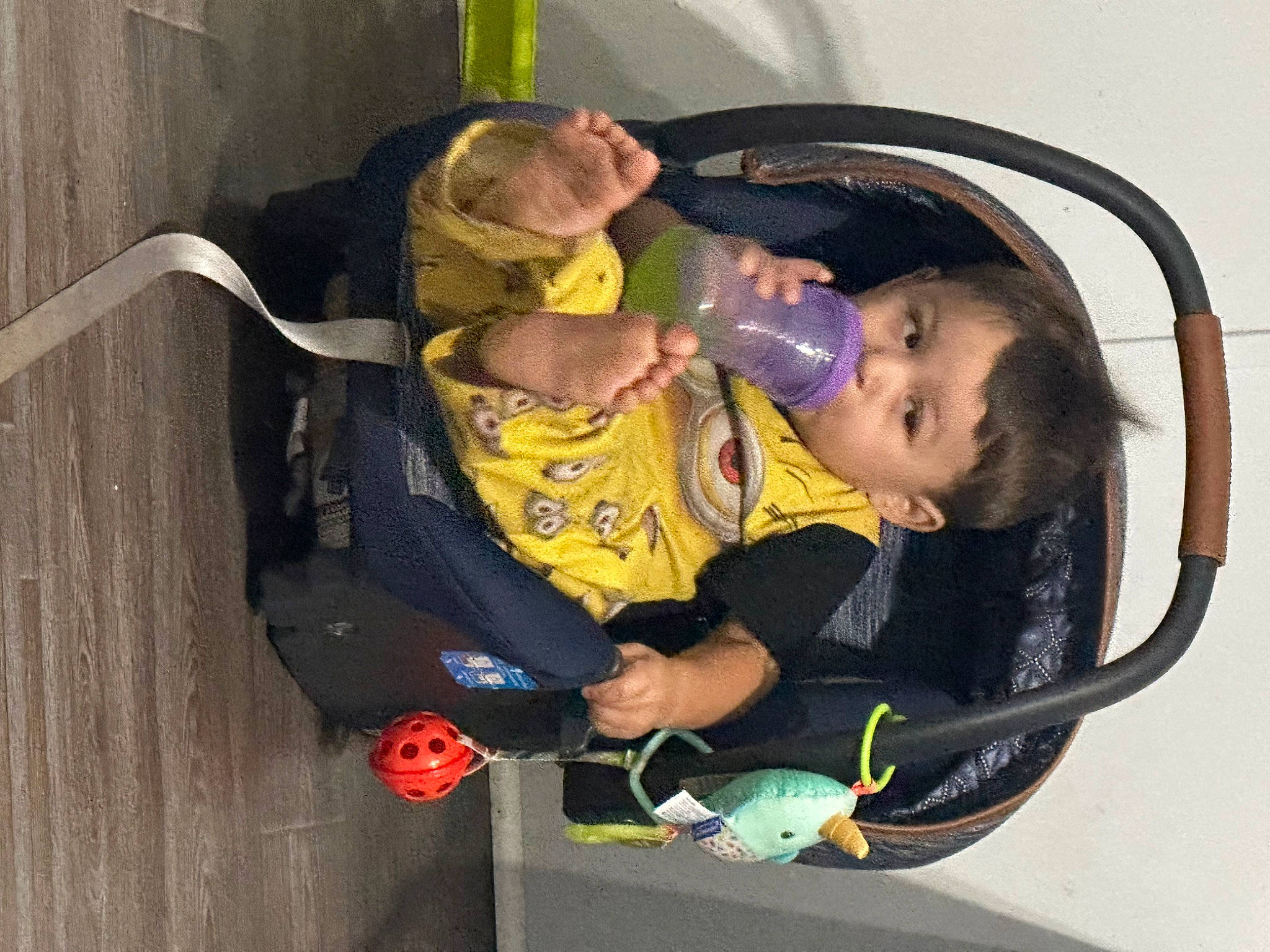Winston is registered to the contest to win money with this photo: auto_part, baby, baby_products, baby_toddler_clothing, child, comfort, fun, hearing, person, personal_protective_equipment, toddler
