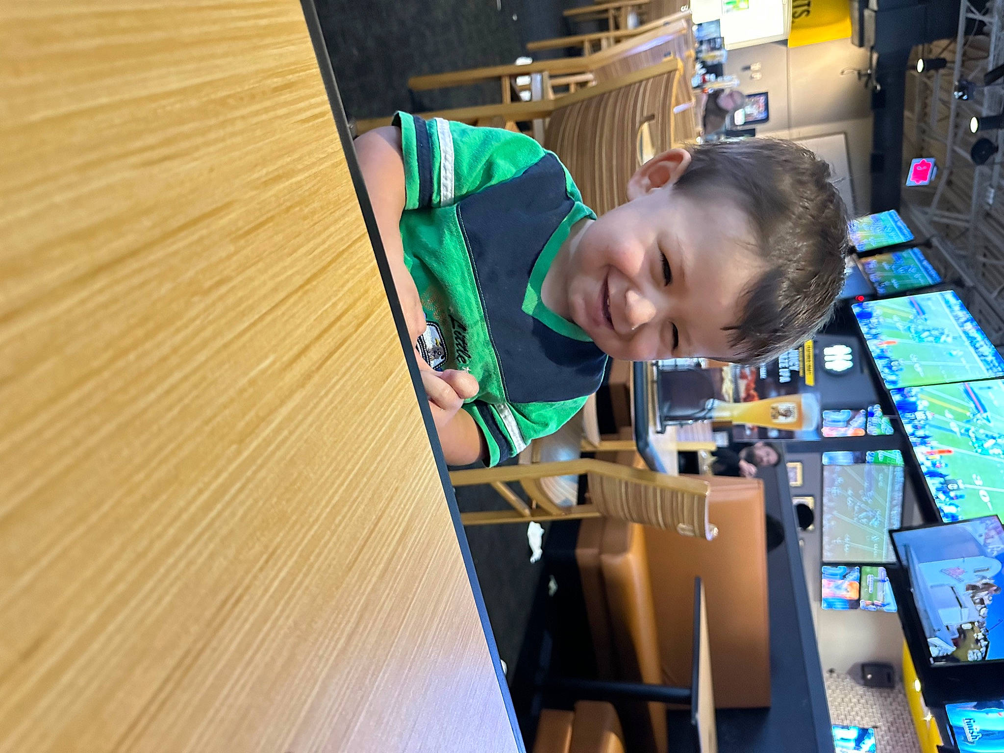 Winston joined the competition — help win amazing prizes! child, electric_blue, engineering, flooring, fun, games, hardwood, indoor_games_and_sports, joy, leisure, machine, person, plank, play, plywood, room, smile, t_shirt, toddler, varnish