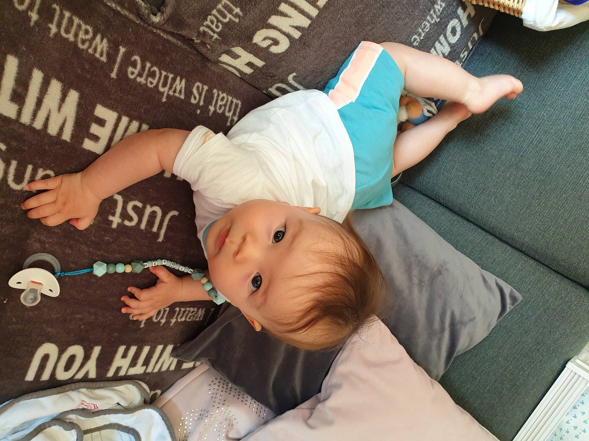 Heyden participe au concours pour gagner de l'argent avec cette photo : arm, baby, bedtime, cap, child, cool, headgear, nap, person, sleeve, t_shirt, toddler