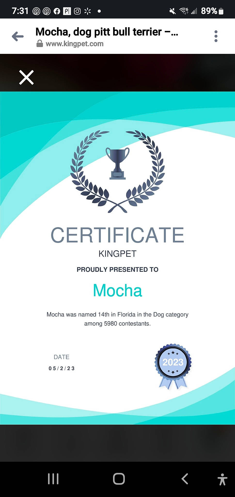 Mocha is registered to the contest to win money with this photo: advertising, bird, brand, circle, electric_blue, font, graphic_design, graphics, illustration, label, logo, poster, screenshot, symbol, water