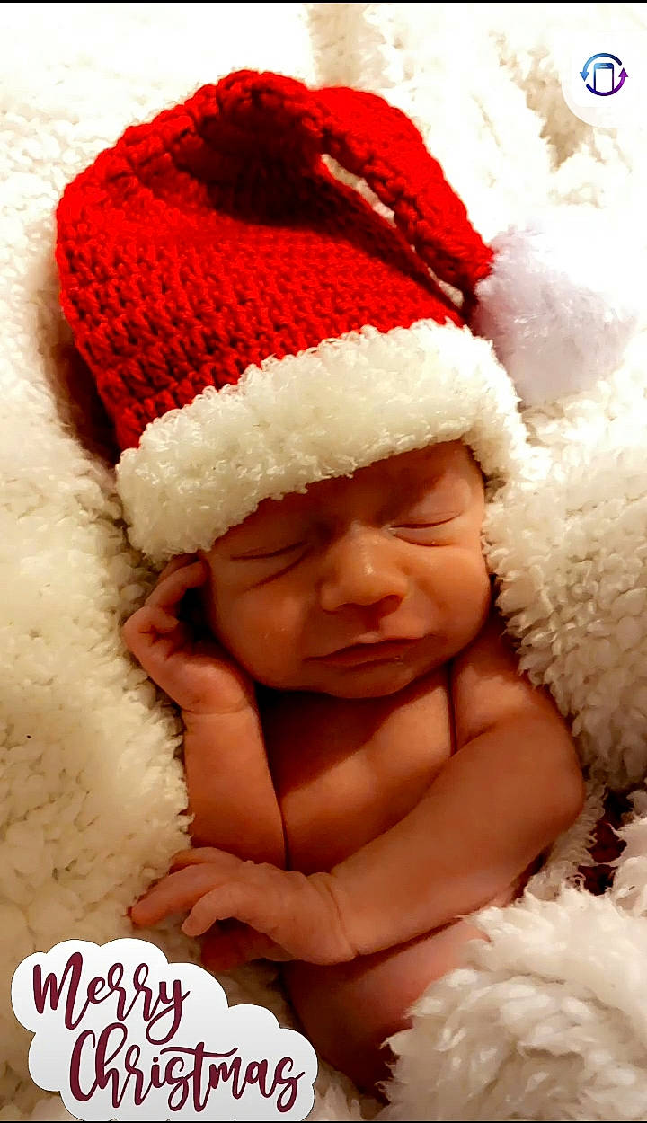 Rowdy joined the competition — help win amazing prizes! baby, baby_sleeping, baby_toddler_clothing, cap, carmine, comfort, costume_hat, event, fashion_accessory, fictional_character, fur, happy, headgear, headwear, knit_cap, linens, person, textile, toddler, white