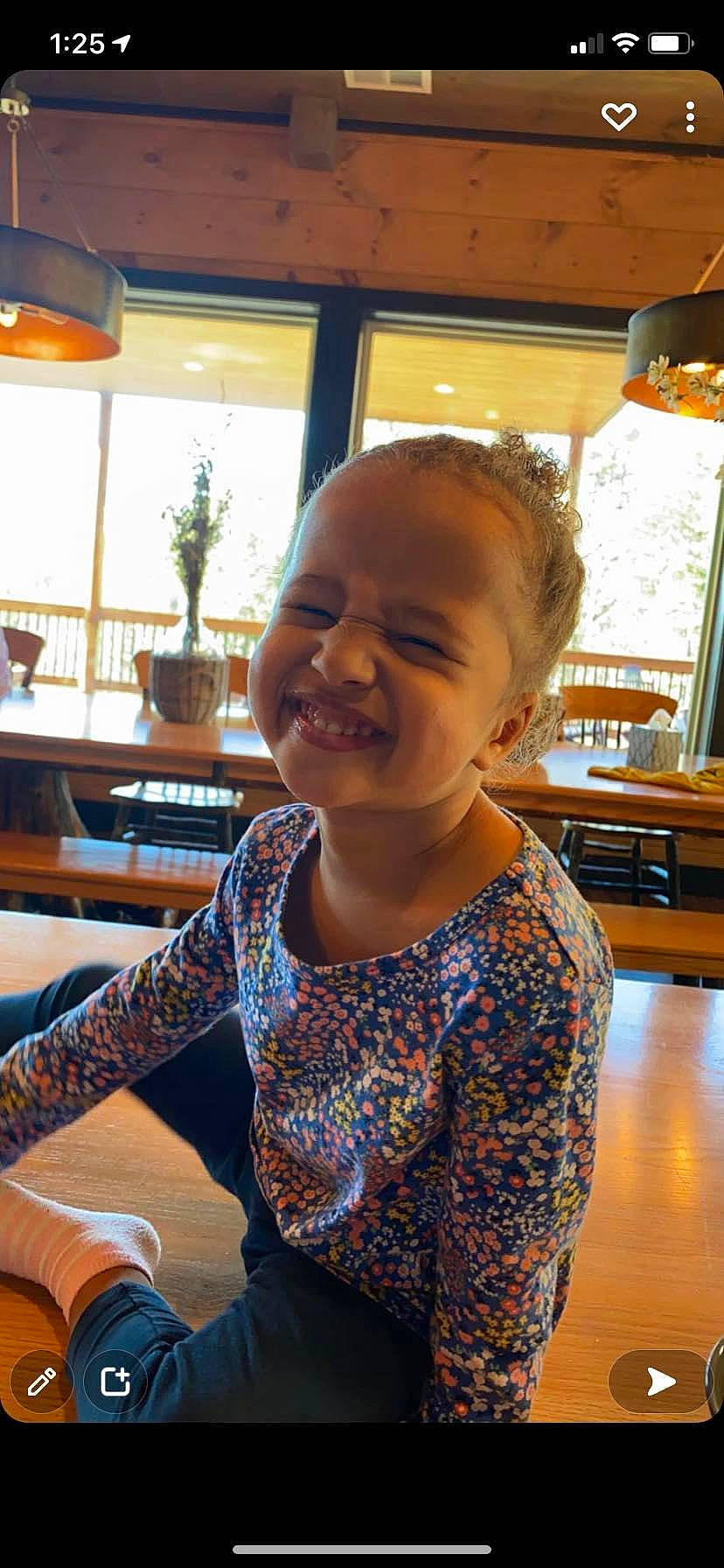 Lyla joined the competition — help win amazing prizes! child, flooring, fun, happy, hardwood, joy, laugh, leisure, pattern, person, room, sitting, skin, smile, t_shirt, toddler, tree, vacation, window, wood