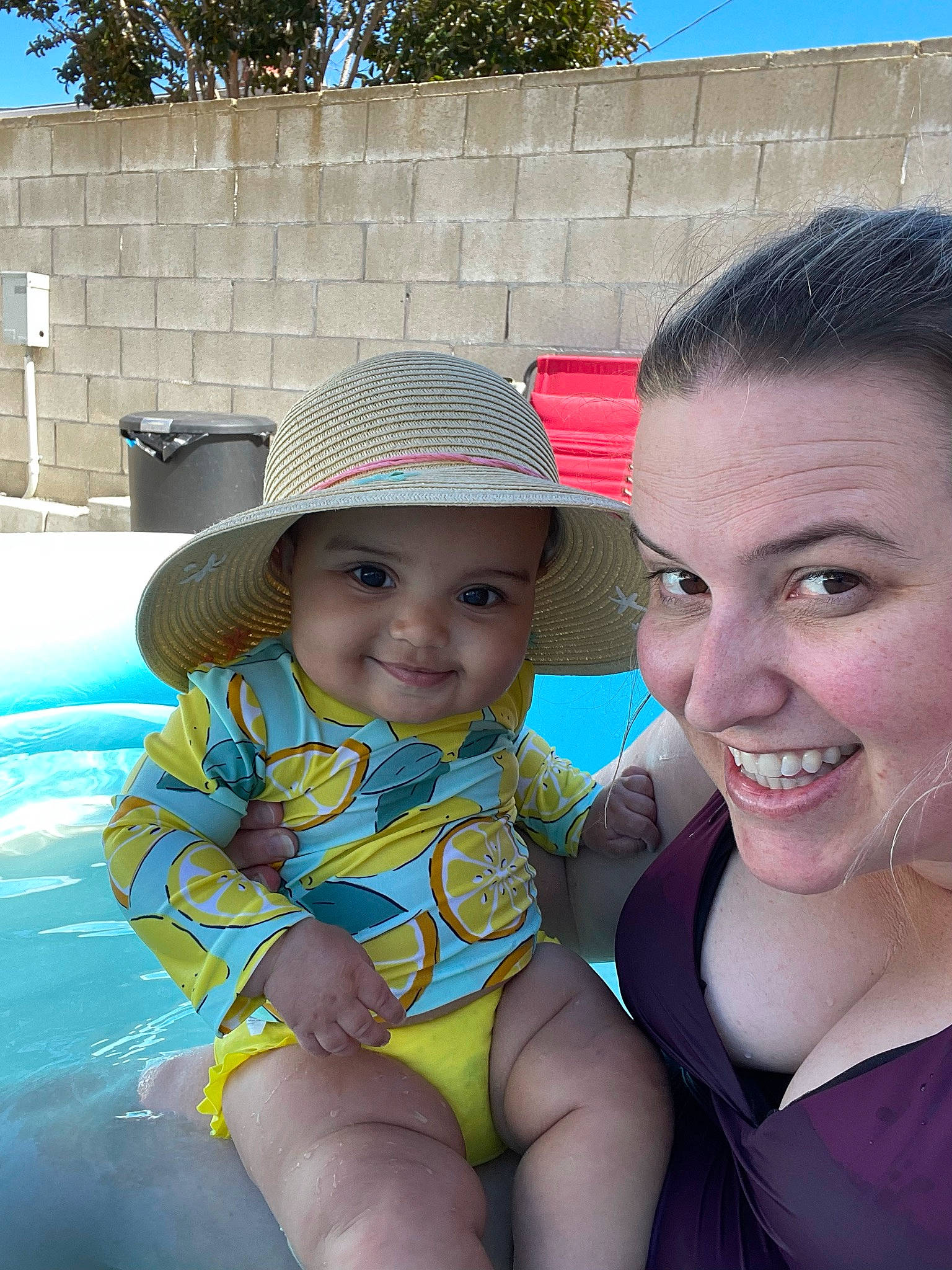 Joselynn joined the competition — help win amazing prizes! baby, blue, cap, child, event, eye, face, fun, happy, hat, headwear, joy, leisure, person, plant, recreation, skin, sky, smile, sun_hat