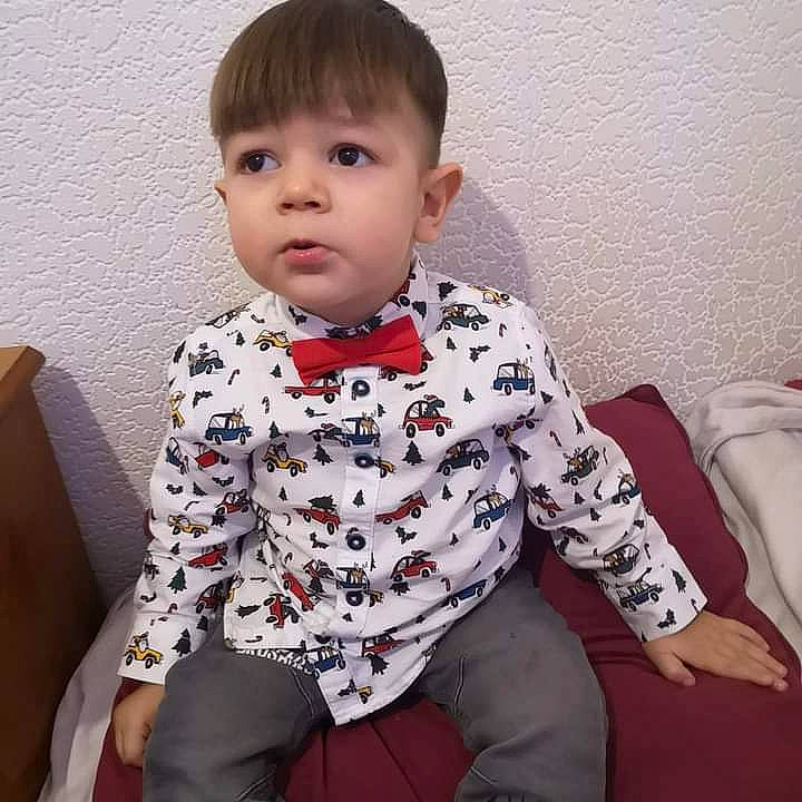 Andrei joined the competition — help win amazing prizes! baby_toddler_clothing, blazer, child, collar, comfort, cool, dress_shirt, happy, iris, knee, neck, outerwear, pattern, person, sitting, sleeve, street_fashion, t_shirt, textile, thigh