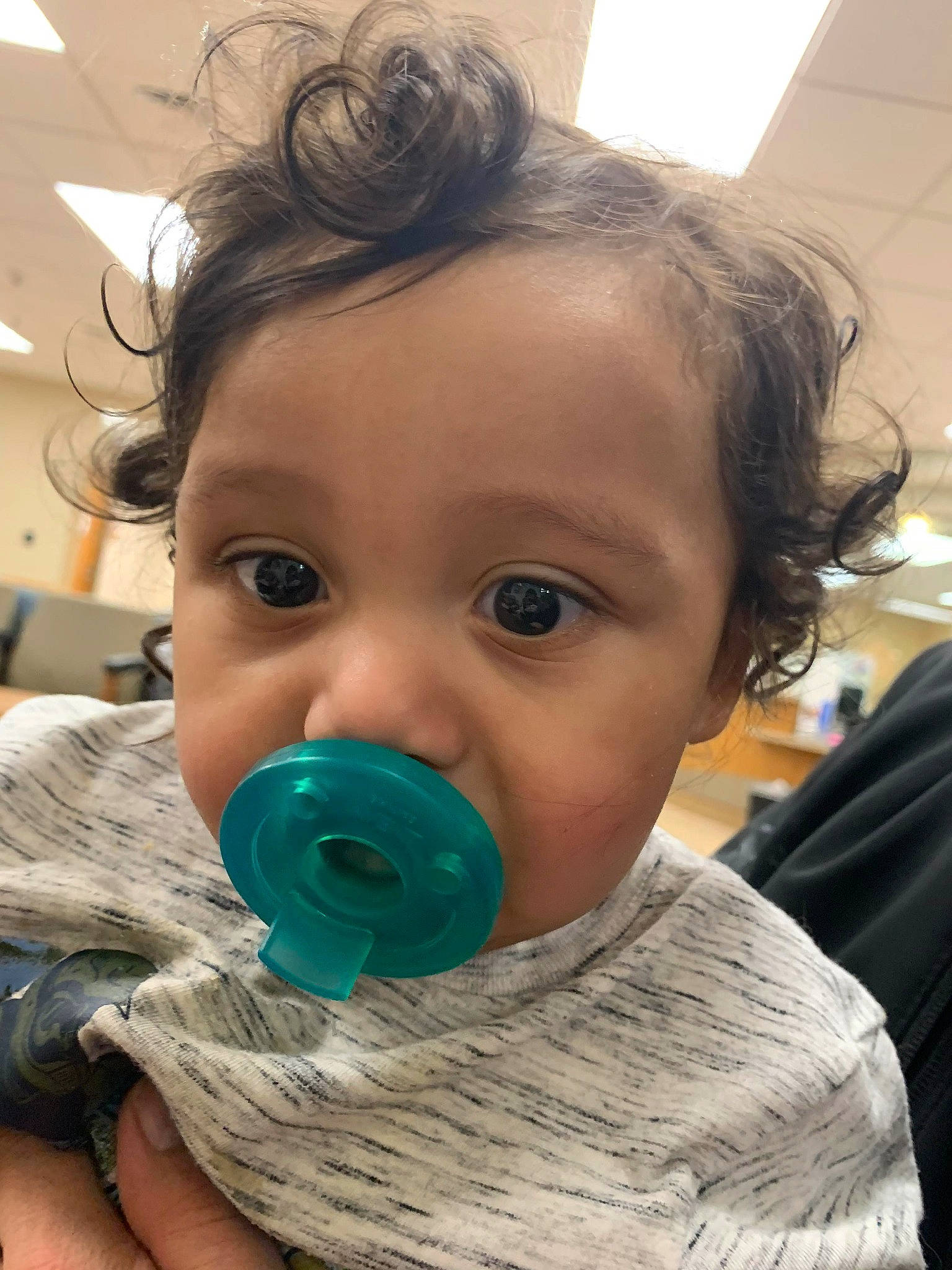 Dakota is registered to the contest to win money with this photo: baby, baby_toddler_clothing, cheek, child, drinkware, ear, eyebrow, eyelash, fun, hair, happy, iris, lip, mouth, neck, nose, person, sitting, skin, tableware