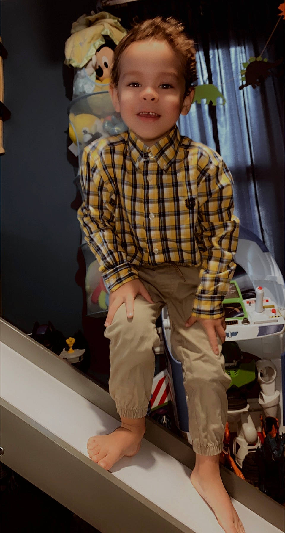 Kamdyn is registered to the contest to win money with this photo: belt, curtain, denim, dress_shirt, electric_blue, eyewear, fashion, fashion_design, fun, happy, joint, pattern, person, plaid, shorts, sleeve, smile, street_fashion, t_shirt, tartan