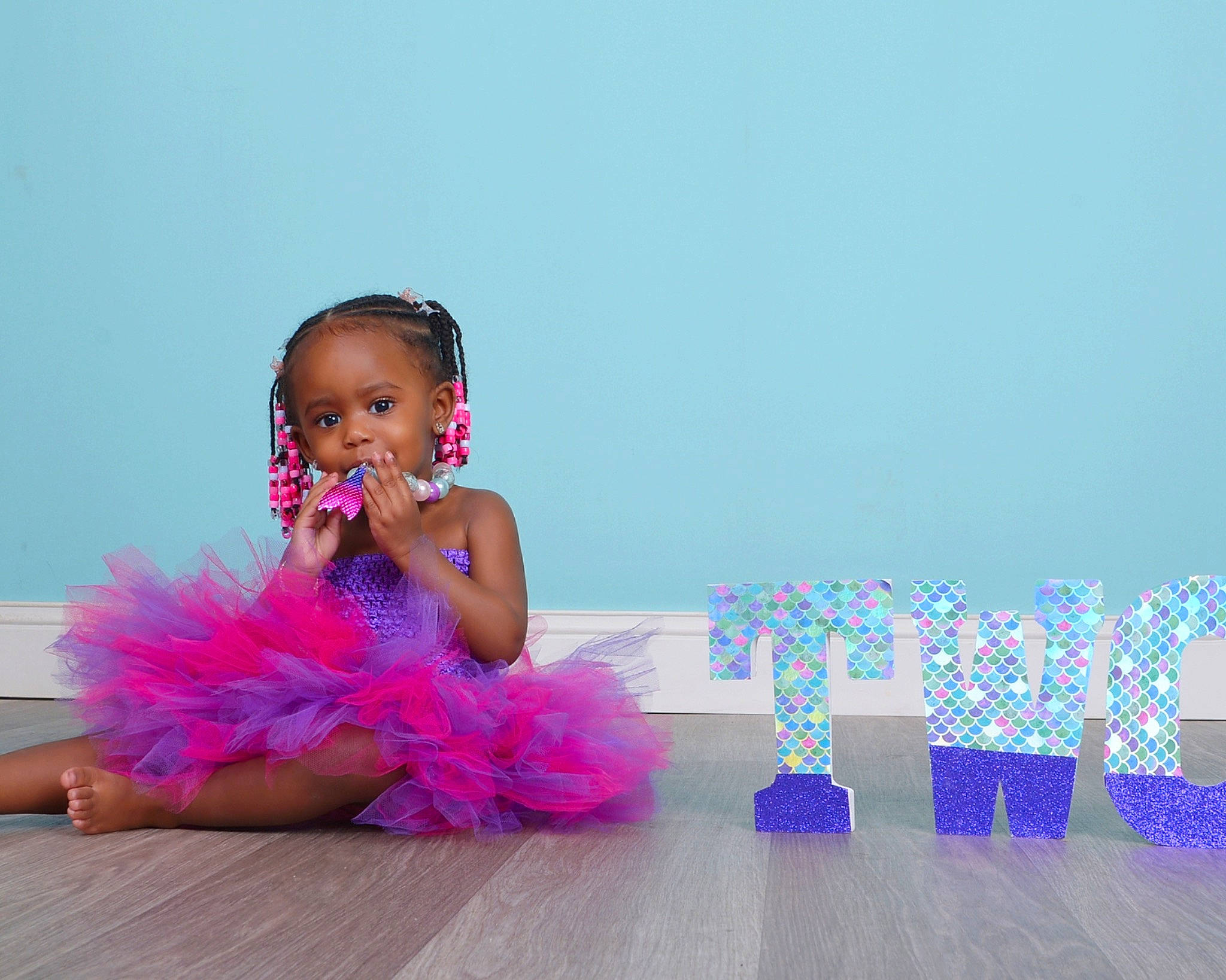 Amirah joined the competition — help win amazing prizes! baby, baby_toddler_clothing, dancer, dress, entertainment, event, fashion_accessory, fashion_design, flooring, fun, happy, headpiece, leisure, magenta, party_supply, person, pink, purple, sitting, toddler