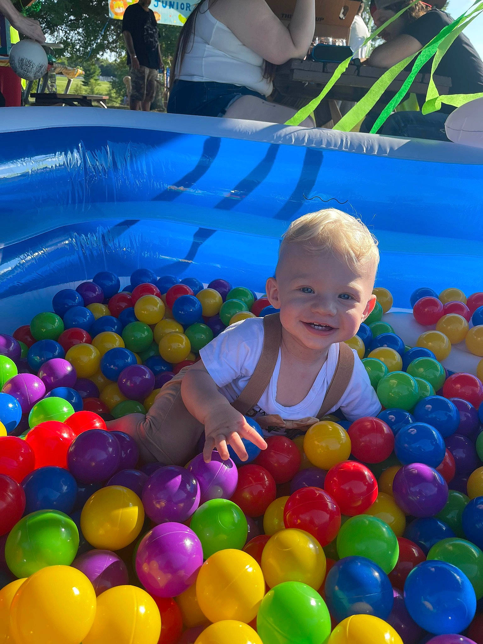 Troy joined the competition — help win amazing prizes! baby, ball, ball_pit, blue, child, fun, green, human_settlement, joy, leisure, person, photograph, play, playground, product, public_space, recreation, smile, toddler, toy