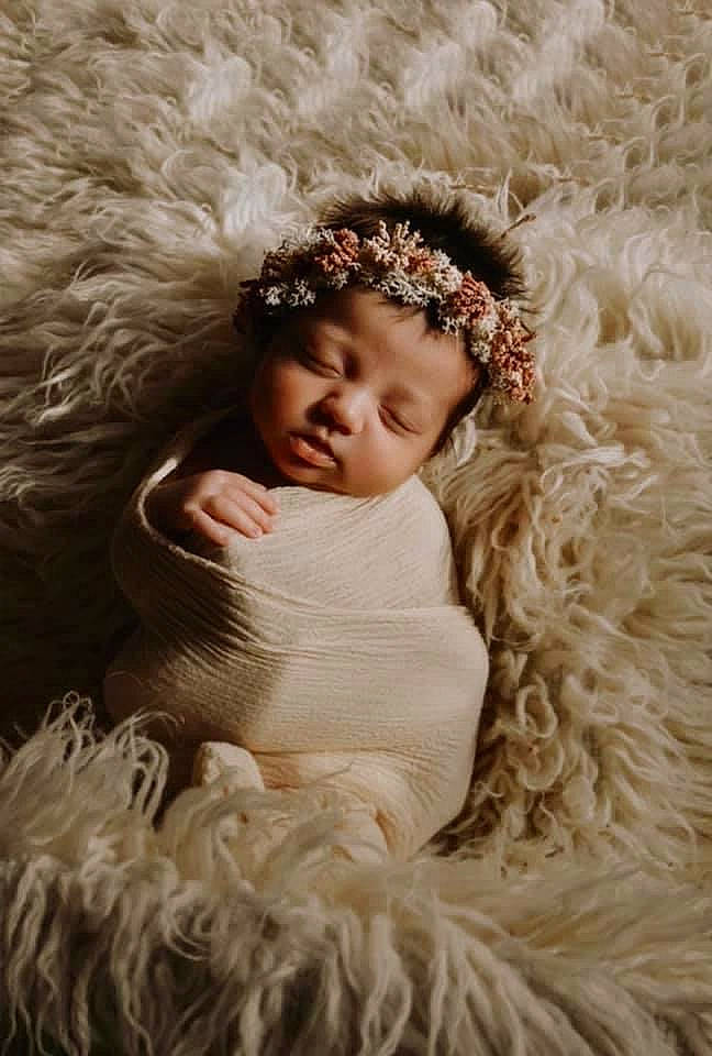 Harlan joined the competition — help win amazing prizes! animal_product, baby_toddler_clothing, beauty, close_up, dress, embellishment, flash_photography, fur, fur_clothing, happy, hat, headband, headgear, headpiece, headwear, mammal, natural_material, person, pink, textile